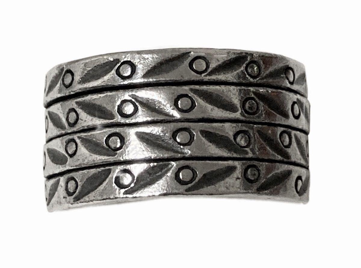 Anillo plata 925 envejecido con diseño-4
