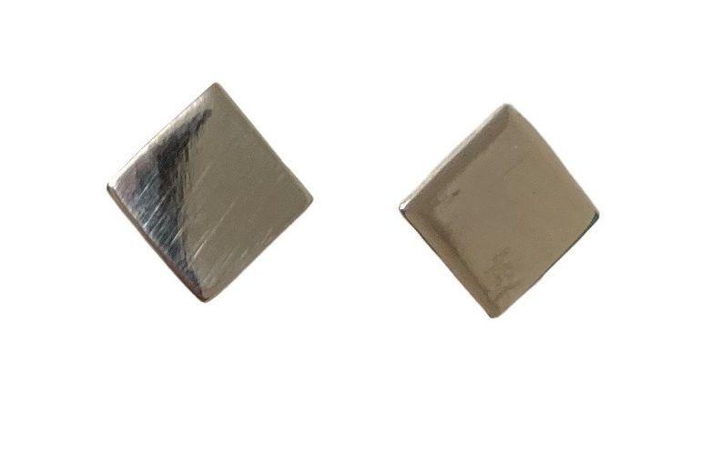 Aros plata 925 al lóbulo cuadrados-1