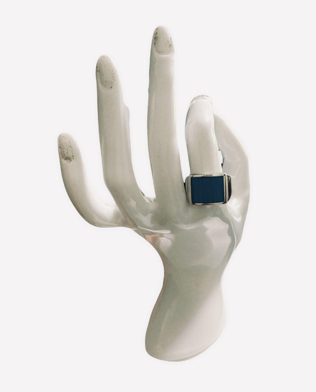 Anillo plata 925 con Turquesa rectangular-2
