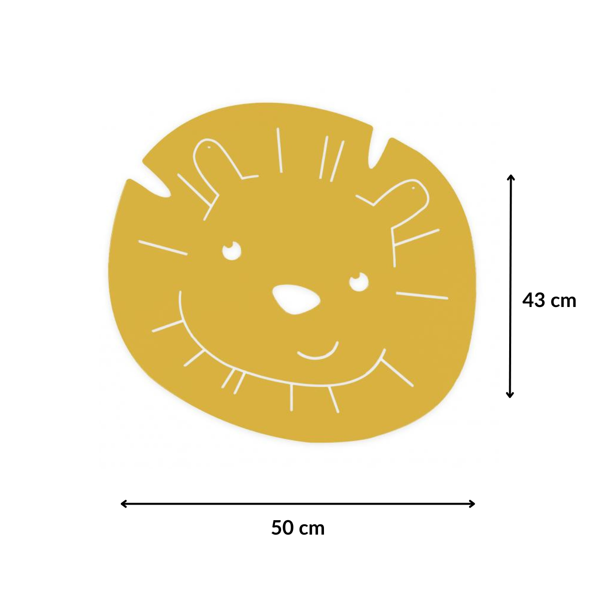 Tablero de pared metal Magnético color Mustard Medidas 43 altura x 50 ancho cm-2