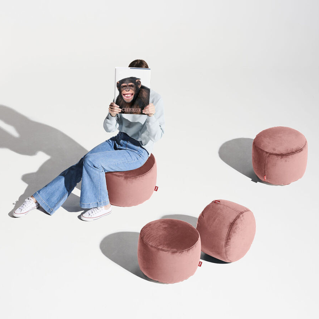 Pouf para interiores Point Velvet Rose Quartz - Rosado-1