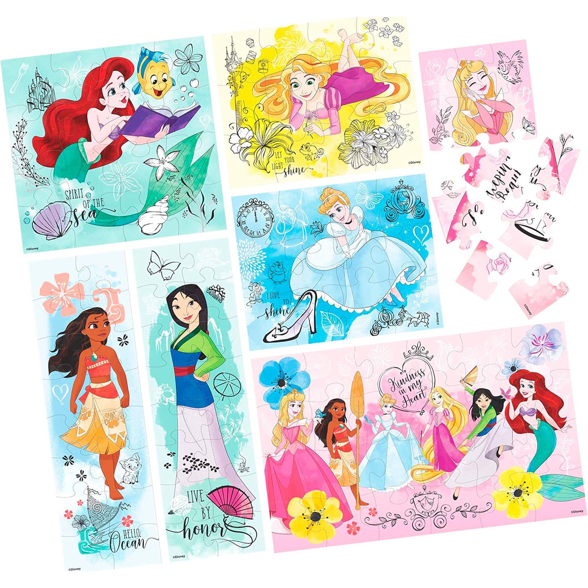 Set 7 Puzzles De Madera Princesas Disney-3