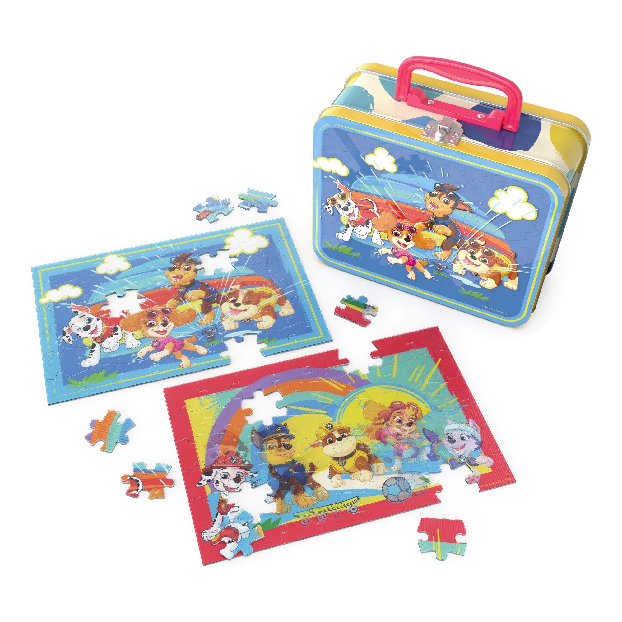 Set De 2 Puzzles En Caja Metalica Paw Patrol-2