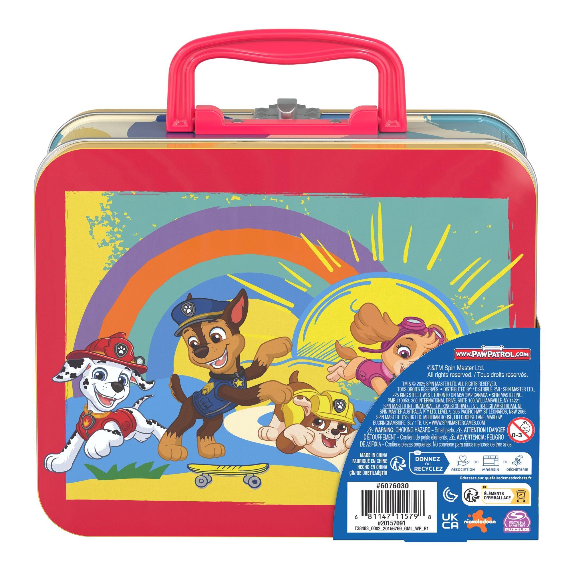 Set De 2 Puzzles En Caja Metalica Paw Patrol-4