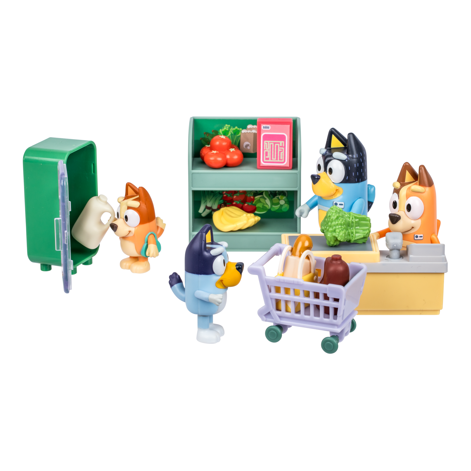 Set Excursión De Compras Familiar Con Figuras Bluey-3