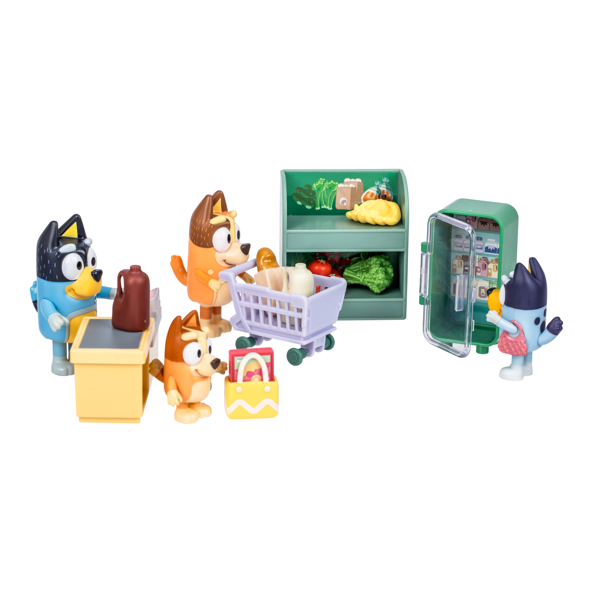 Set Excursión De Compras Familiar Con Figuras Bluey-4