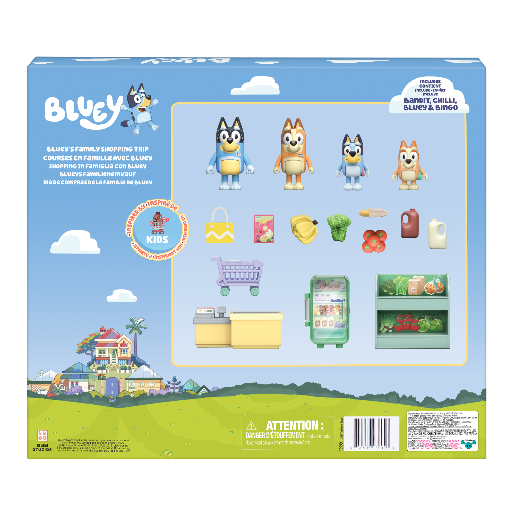 Set Excursión De Compras Familiar Con Figuras Bluey-5