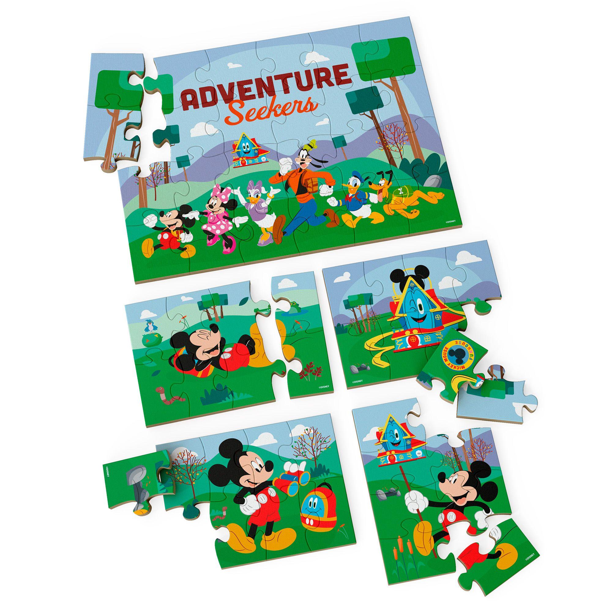 Set 5 Puzzles De Madera Mickey Mouse Disney-4