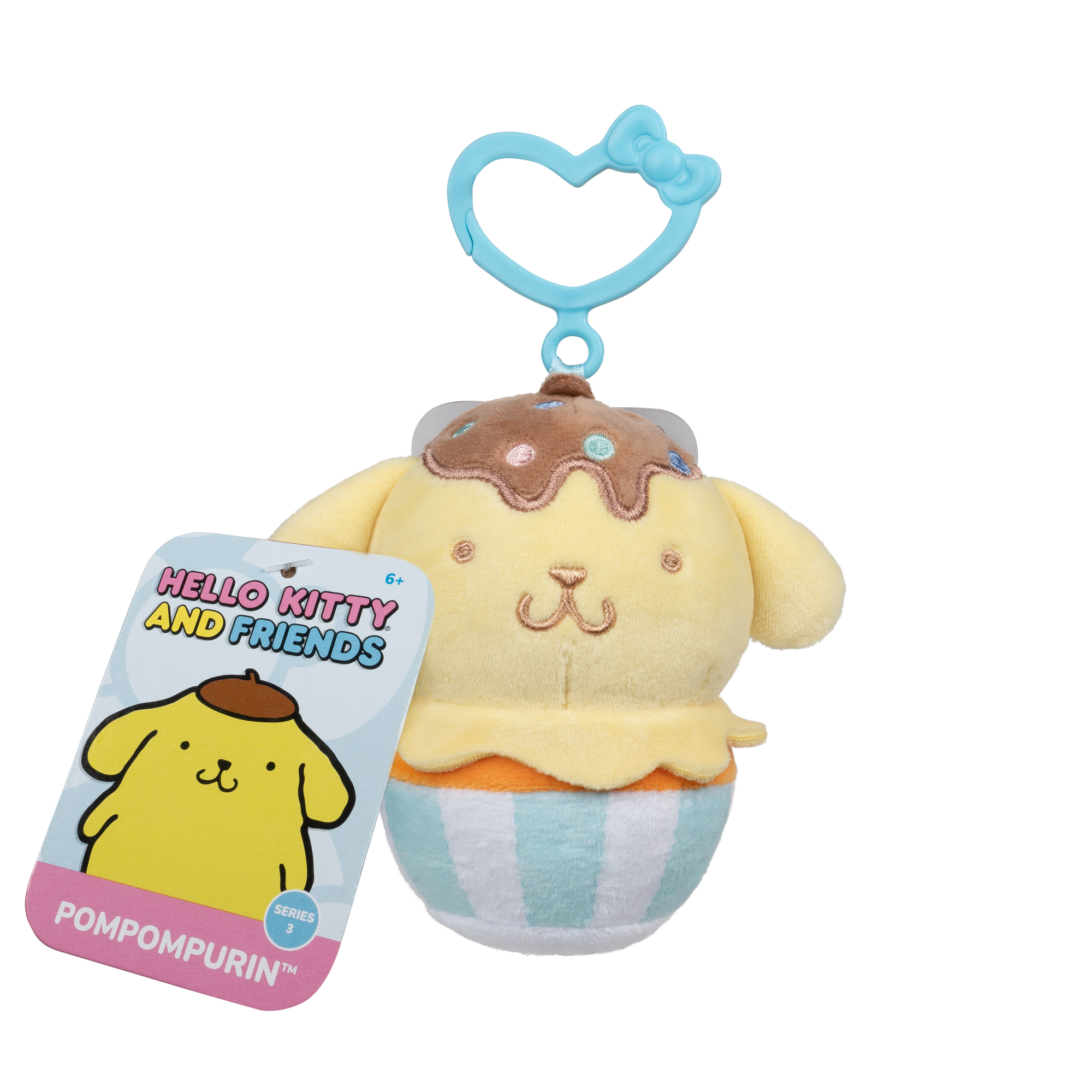 Set 6 Peluches Llaveros 10 Cm. con Clip Hello Kitty.-2