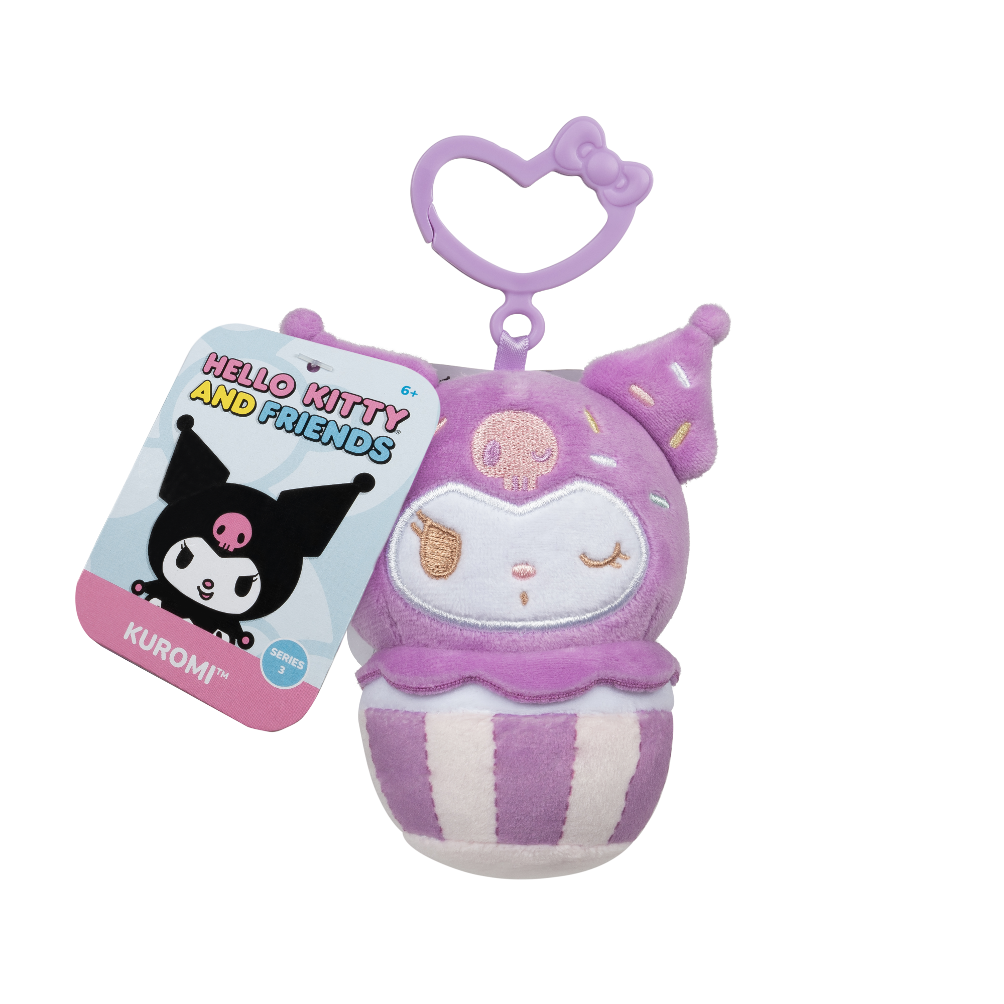 Set 6 Peluches Llaveros 10 Cm. con Clip Hello Kitty.-5