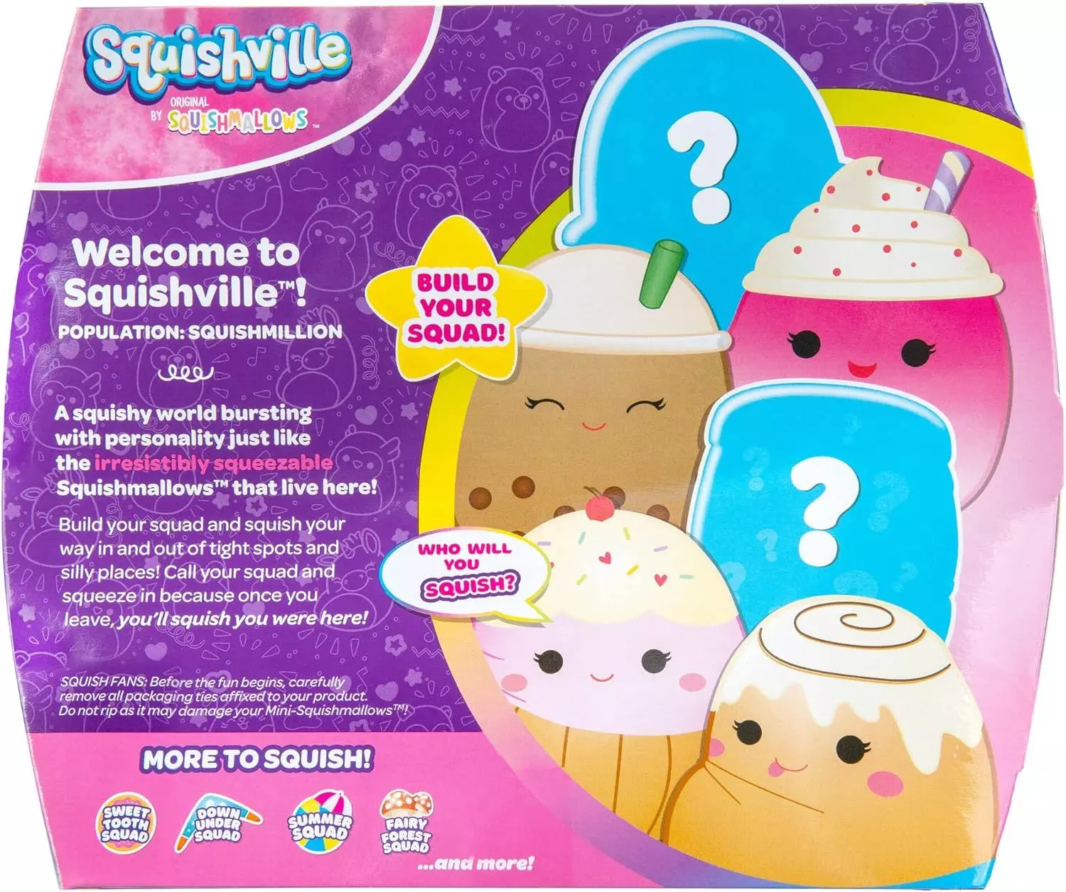 Pack de 6 Peluches 5 Centímetros Squishville Squishmallows.-2