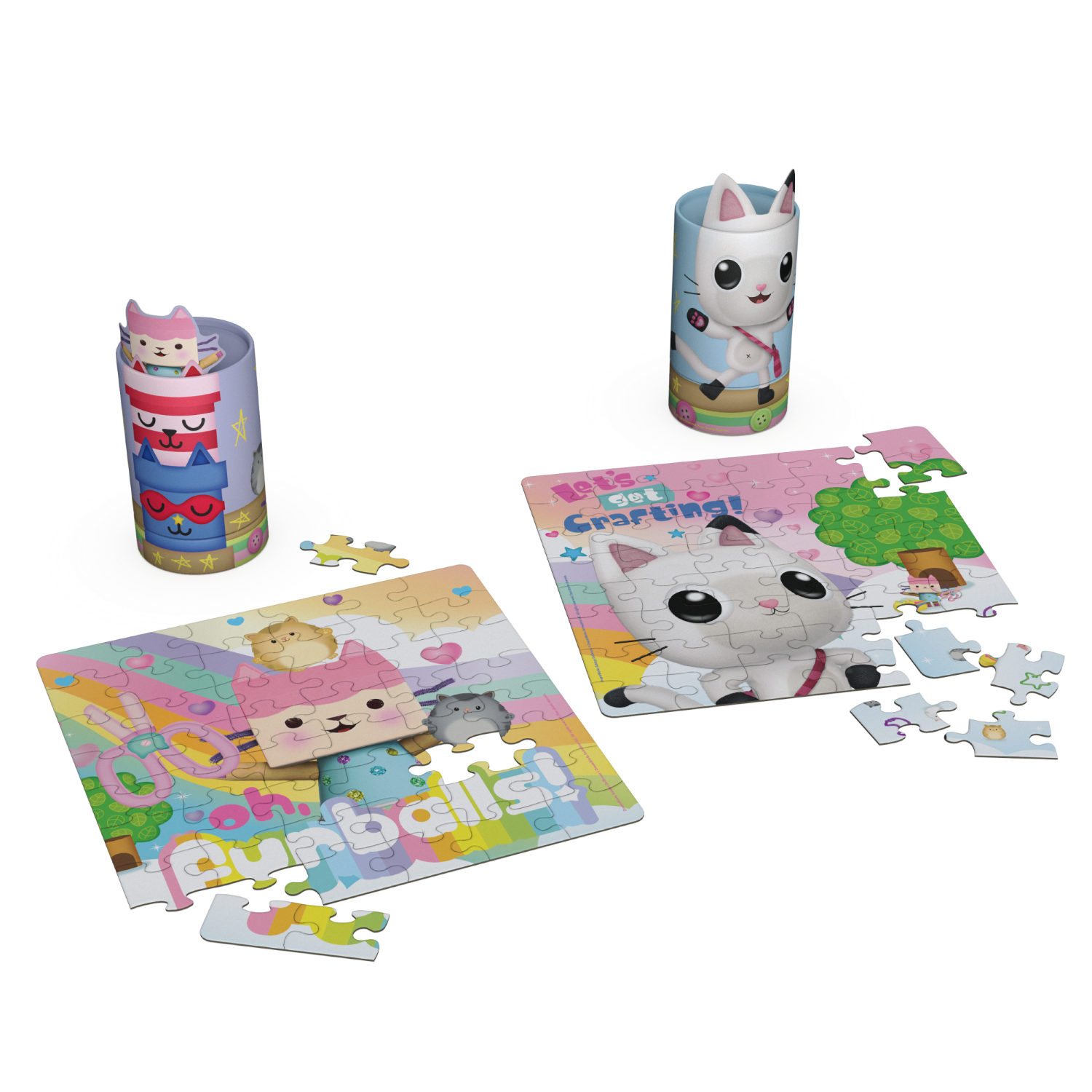 Set de 2 Puzzles Gatitubos Gabby Dollhouse.-6