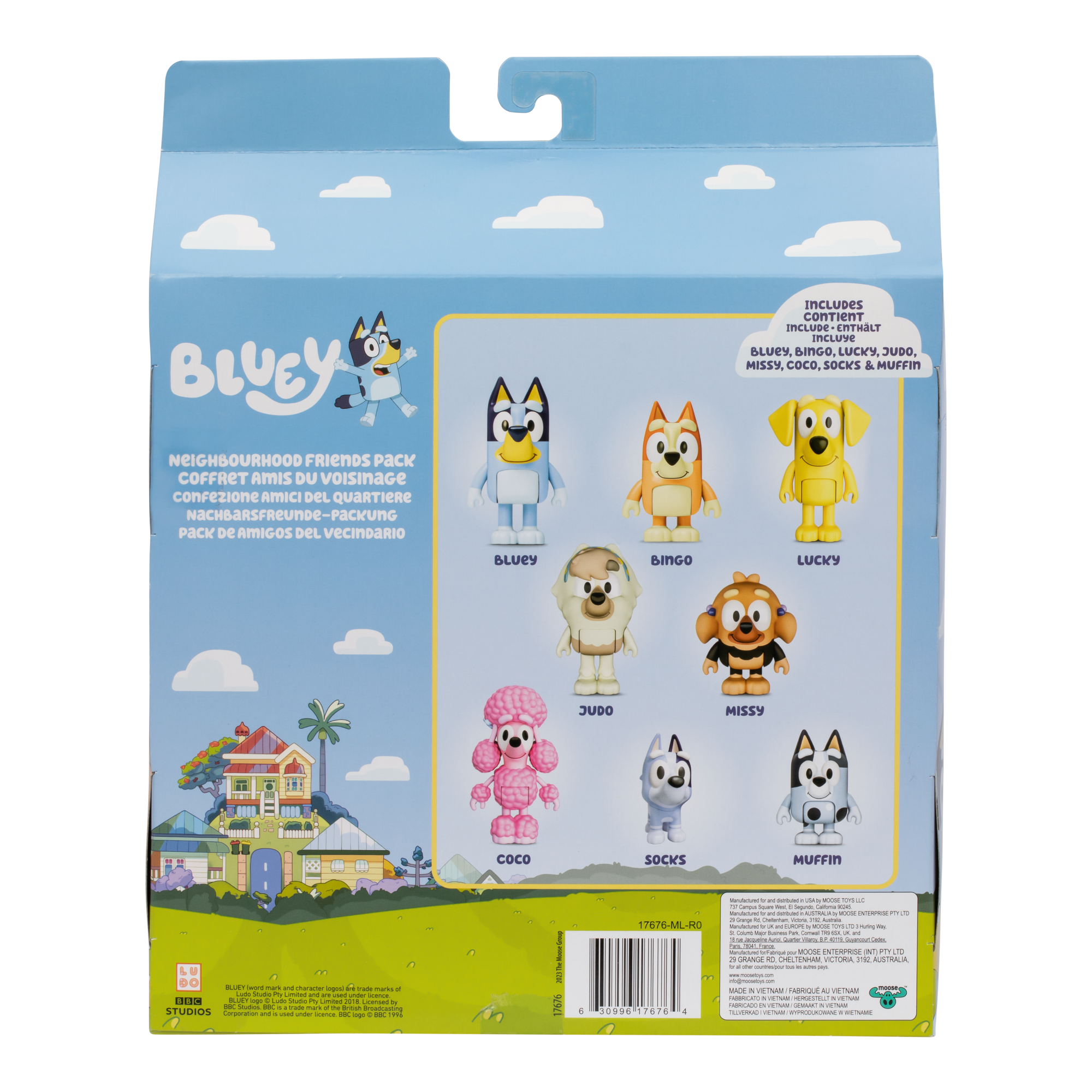 Pack 8 Figuras Articuladas Amigos Del Vecindario Bluey-2