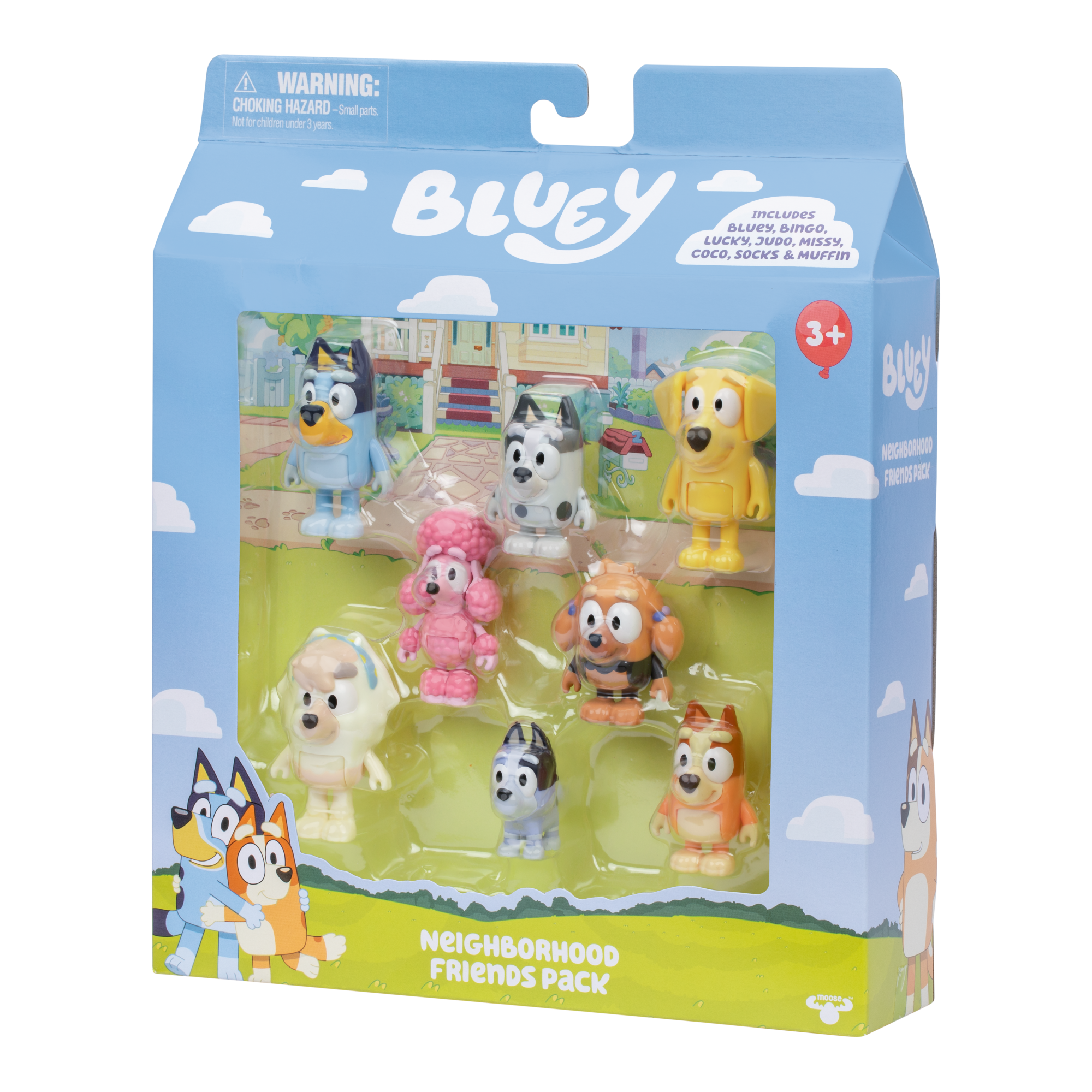 Pack 8 Figuras Articuladas Amigos Del Vecindario Bluey-3