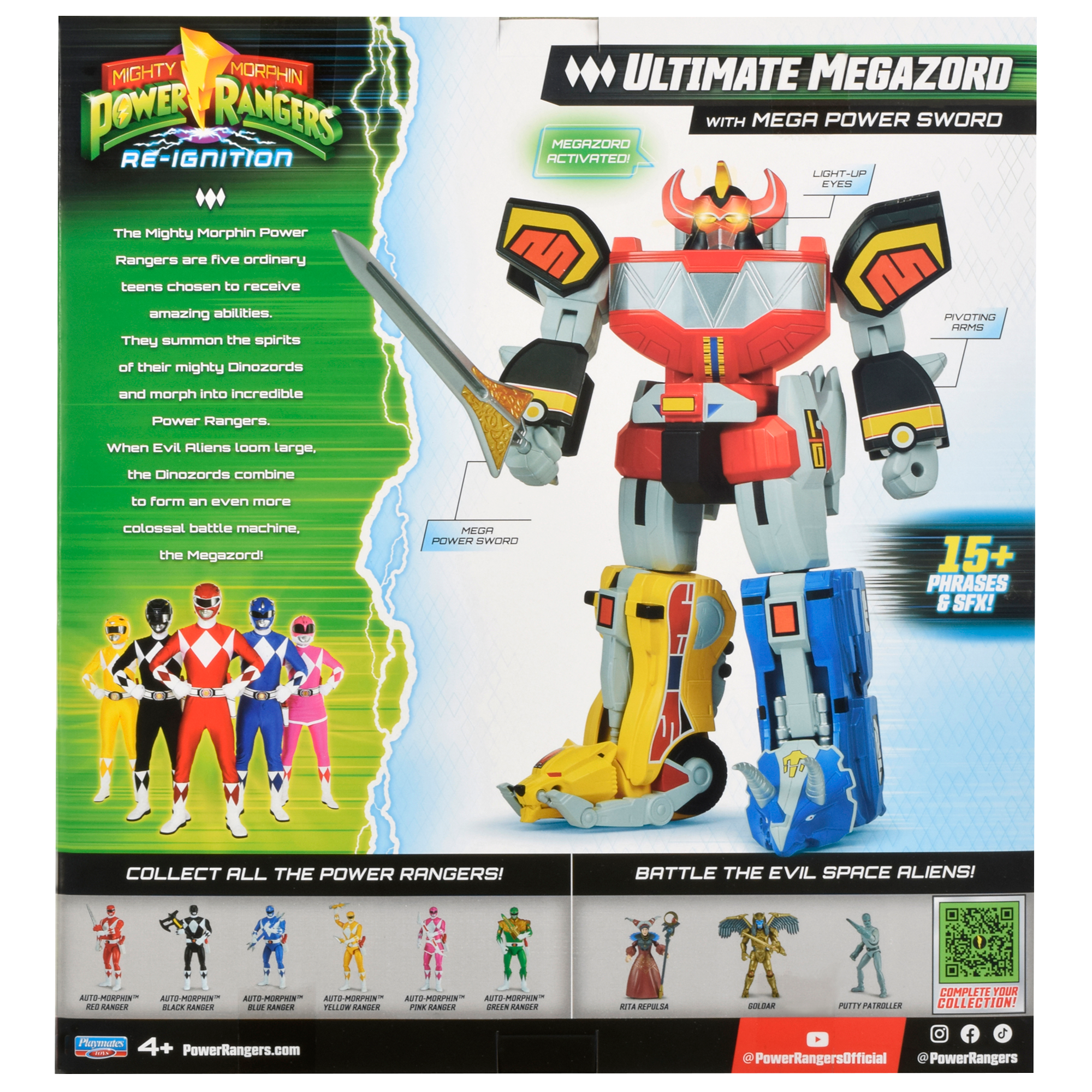 Figura 30 Centímetros Multicolor Megazord Power Rangers.-3