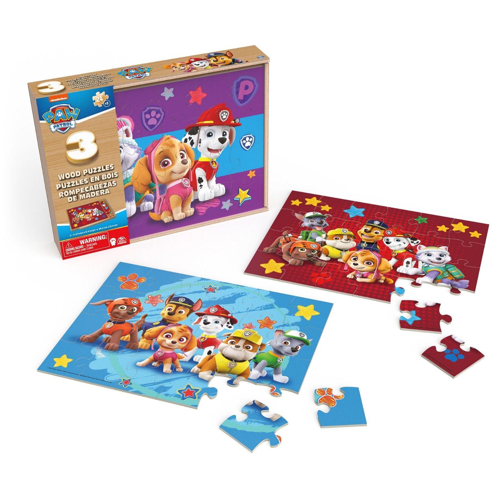 3 Puzzles De Madera 24 piezas Paw Patrol-2