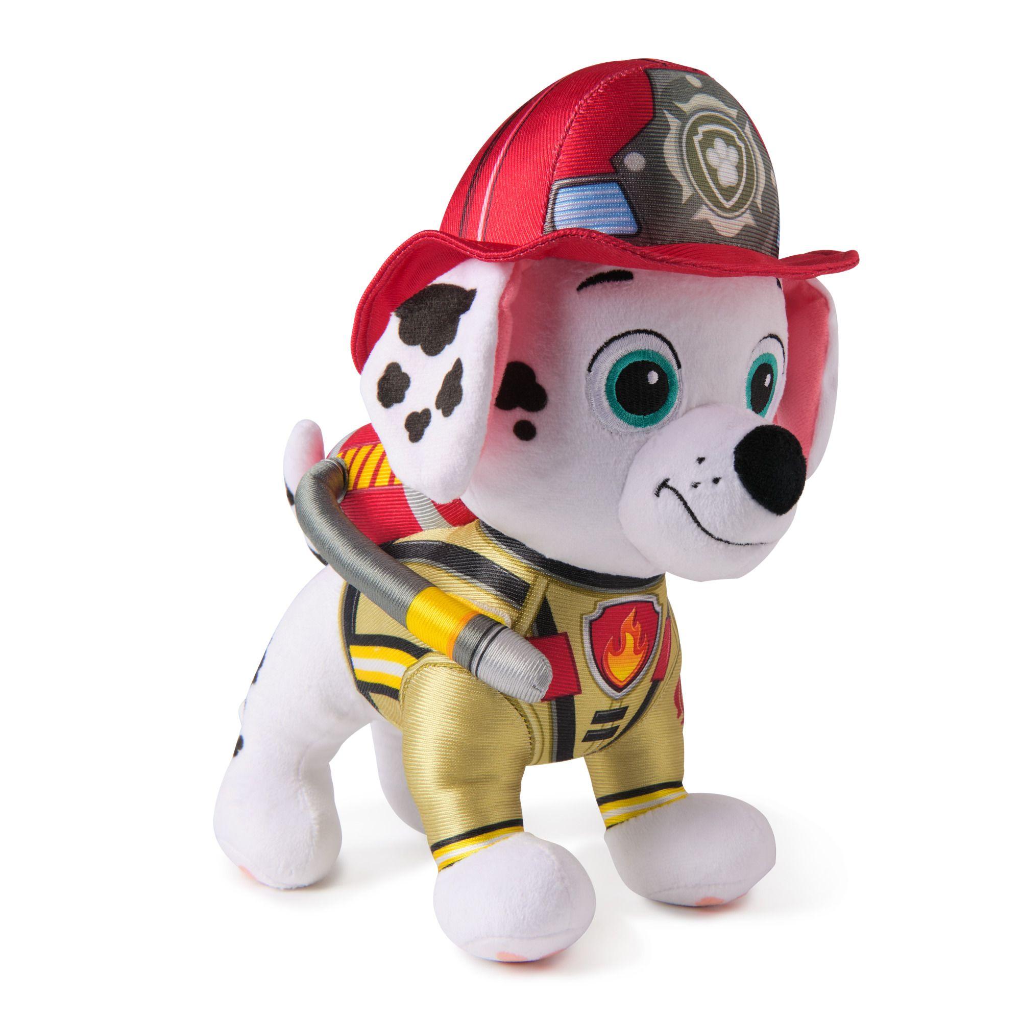 Peluche Marshall Blanco y Rojo 25 Centímetros Paw Patrol-3