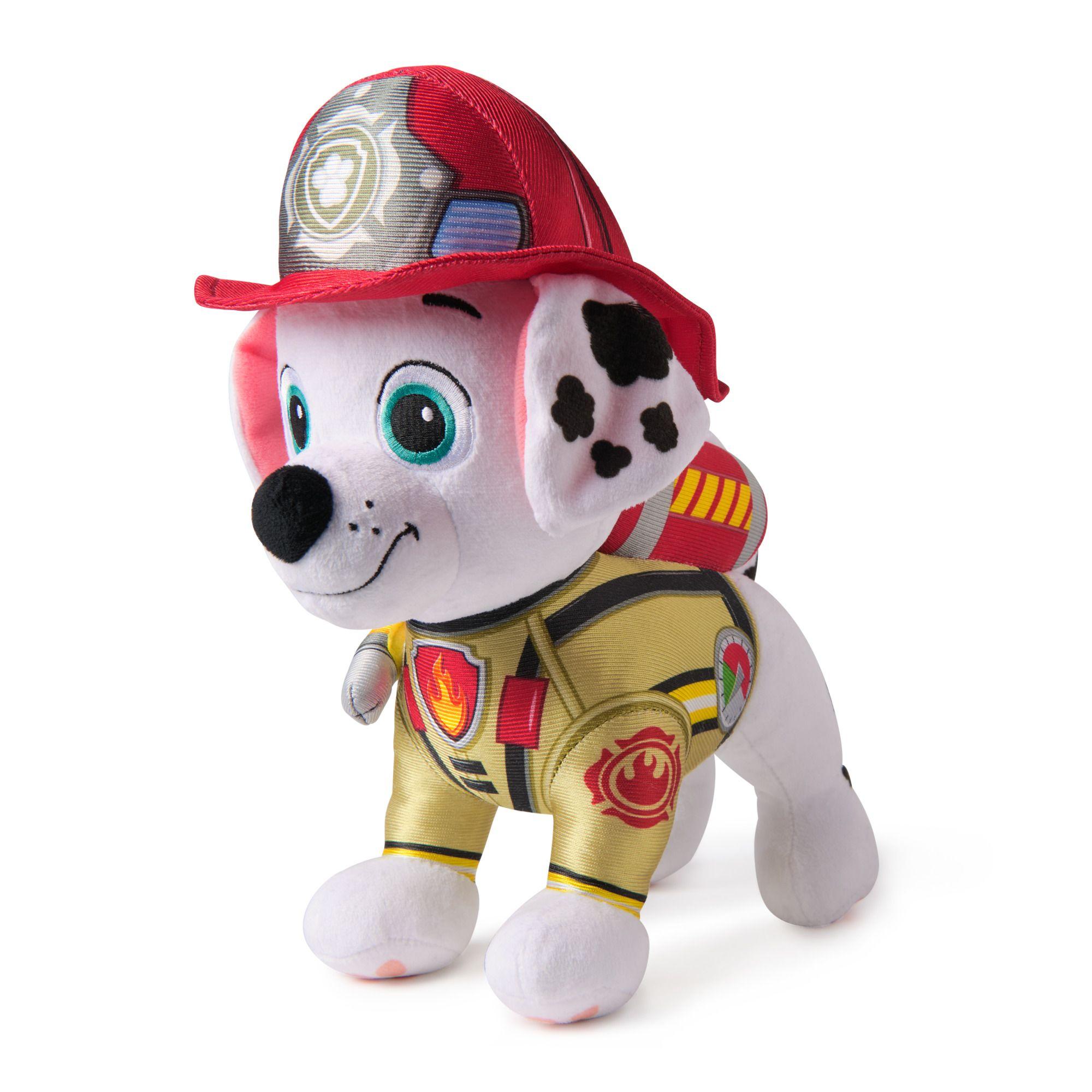 Peluche Marshall Blanco y Rojo 25 Centímetros Paw Patrol-4