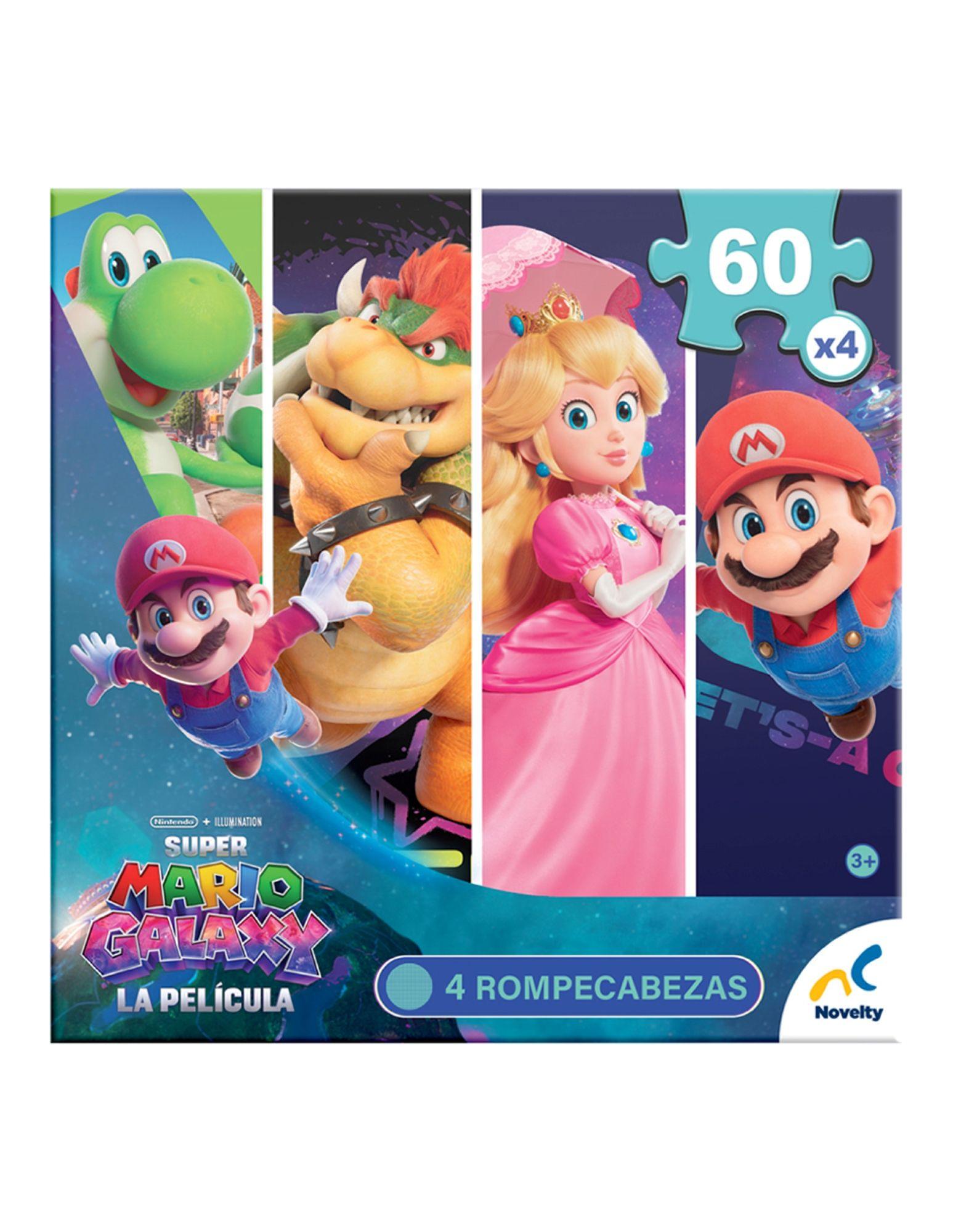 Puzzle 4 En 1 De 60 Piezas Cada Uno Mario Galaxy-0