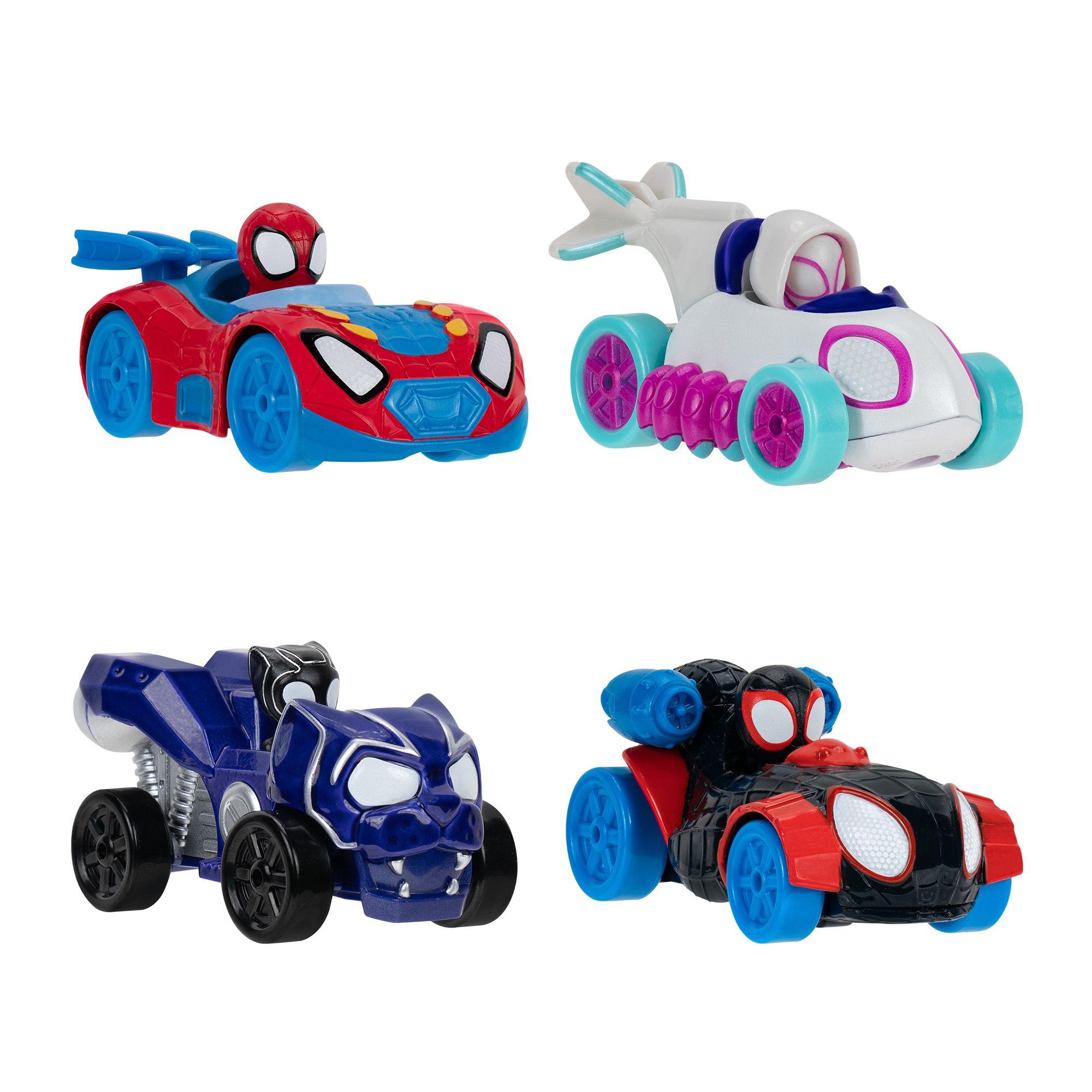 Set 4 Vehículos Metálicos De 7,5 Cm Spidey-1