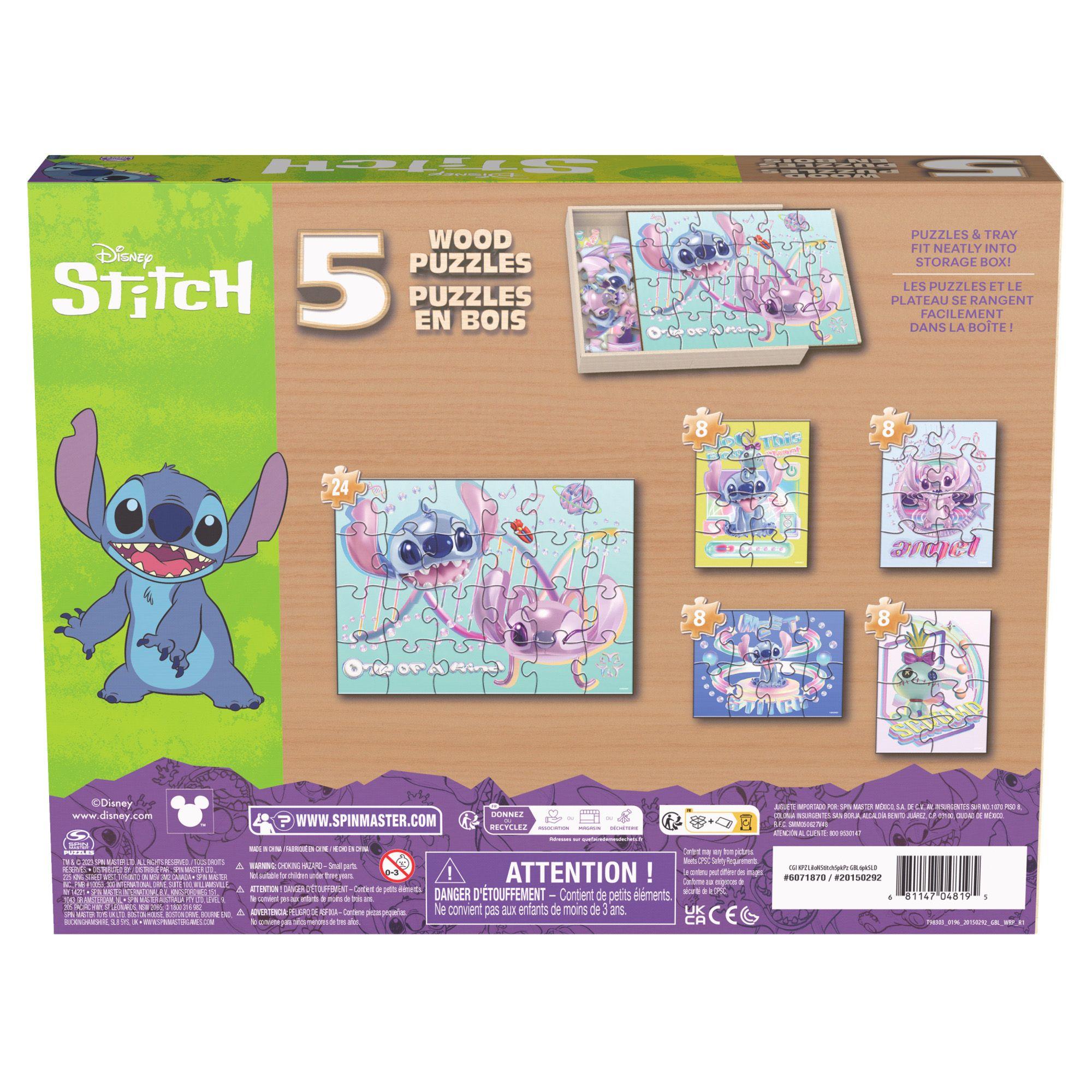 Set Puzzles 5 En 1 De Madera Stitch-5