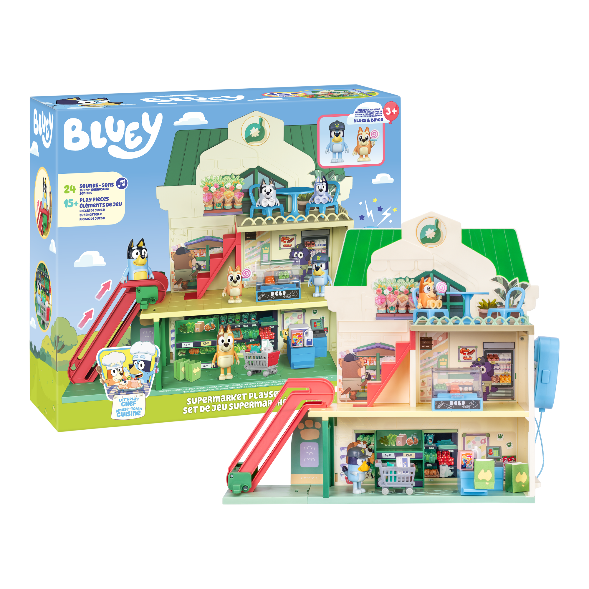 Set De Supermercado 40 Cm Con Figuras Bluey-2