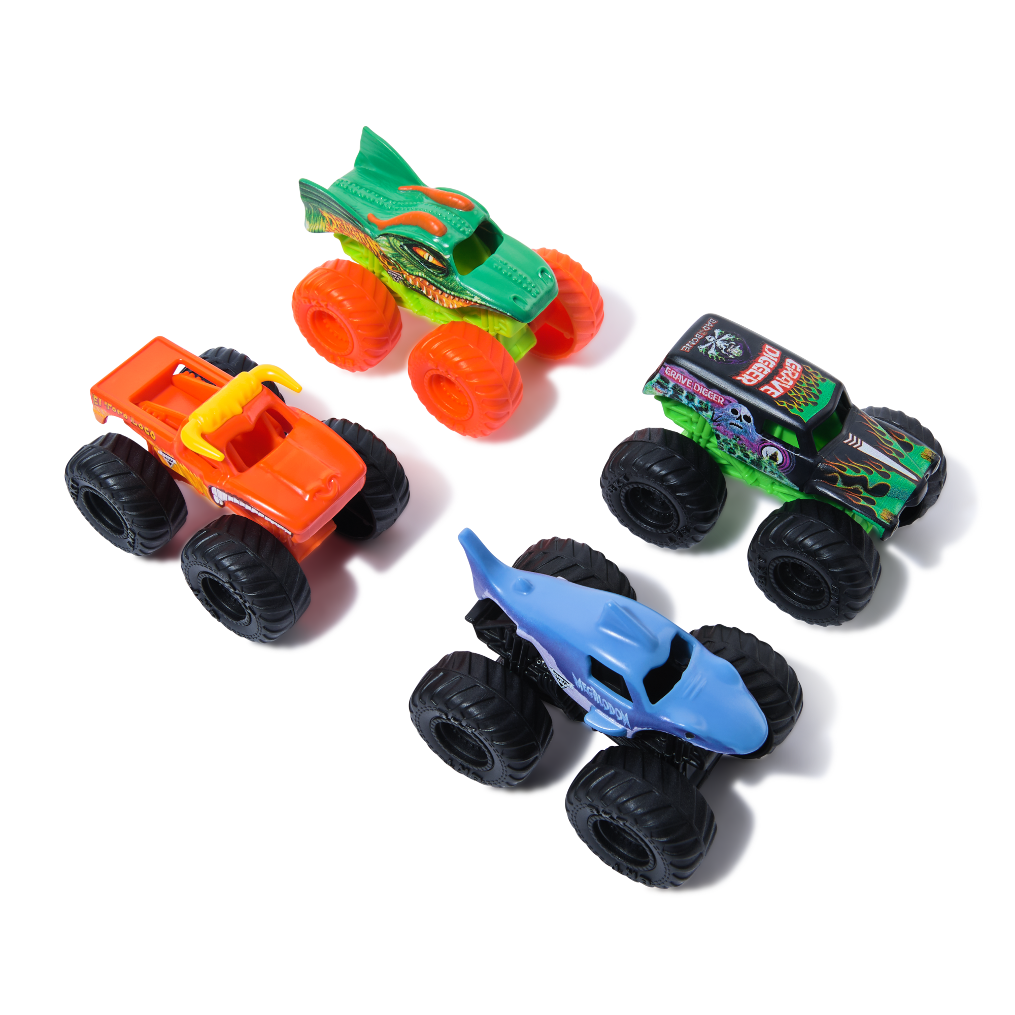 Set 4 Autos A Escala 1:72 Monster Jam-2