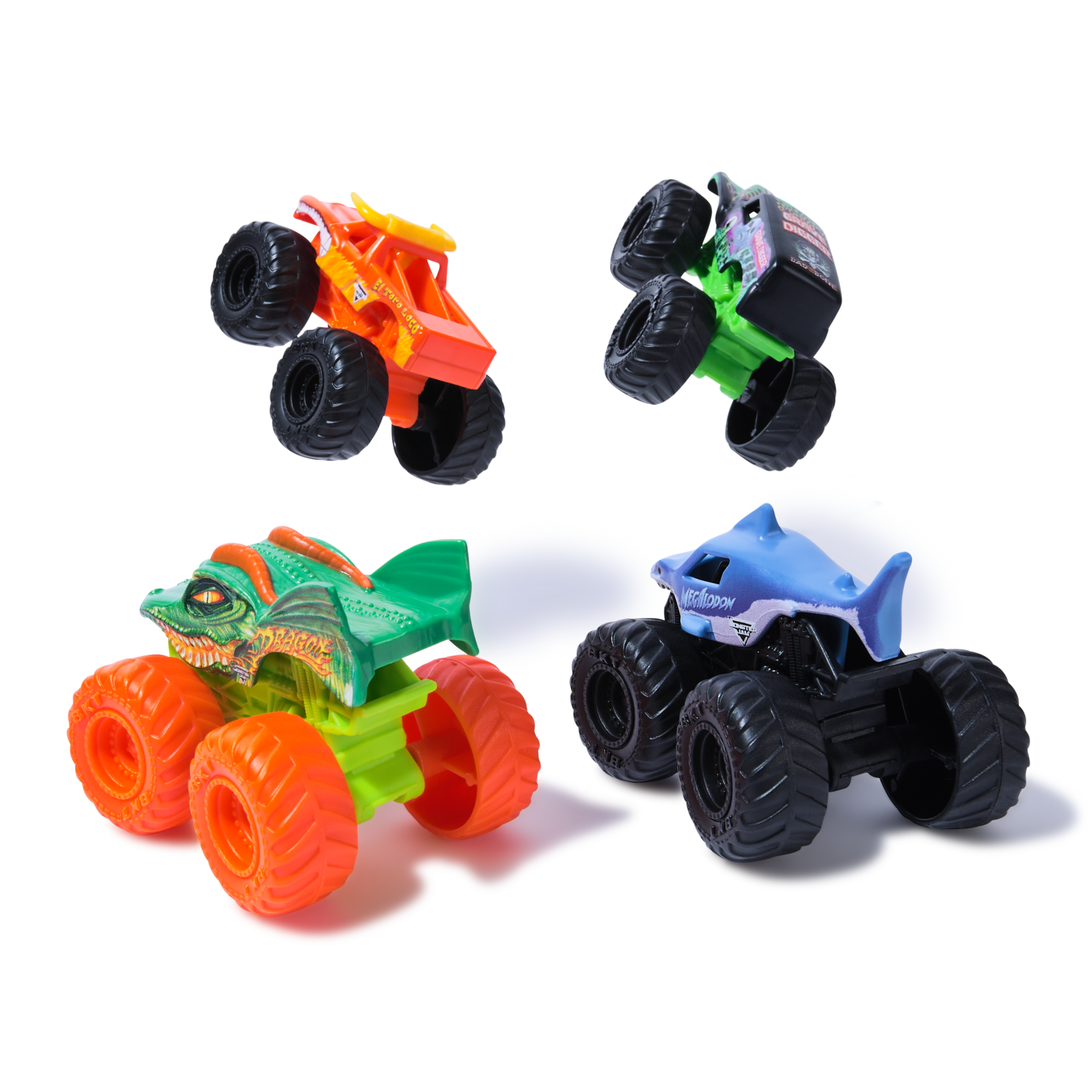 Set 4 Autos A Escala 1:72 Monster Jam-4