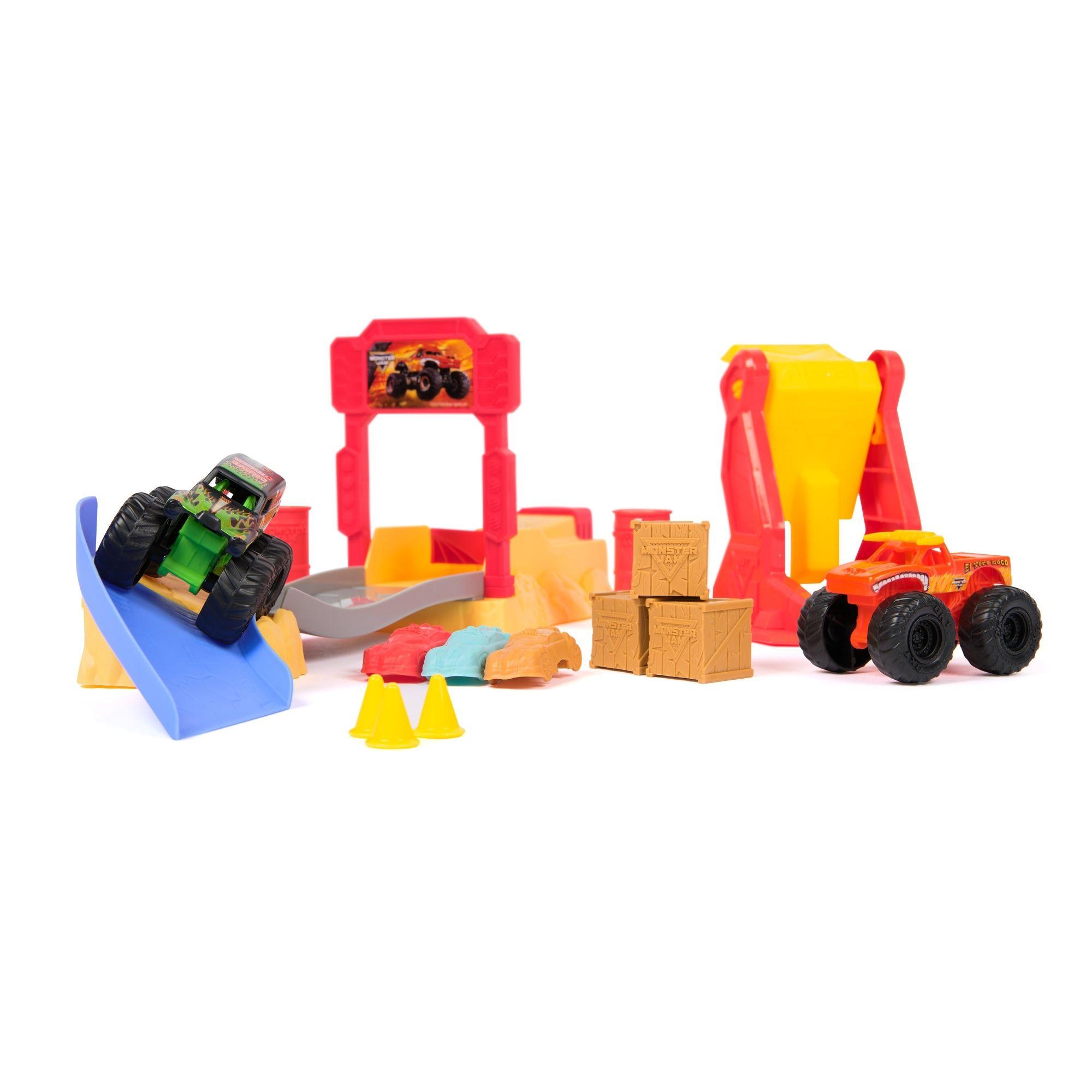 Set El Toro Loco y Grave Digger Launcher Monster Jam -3
