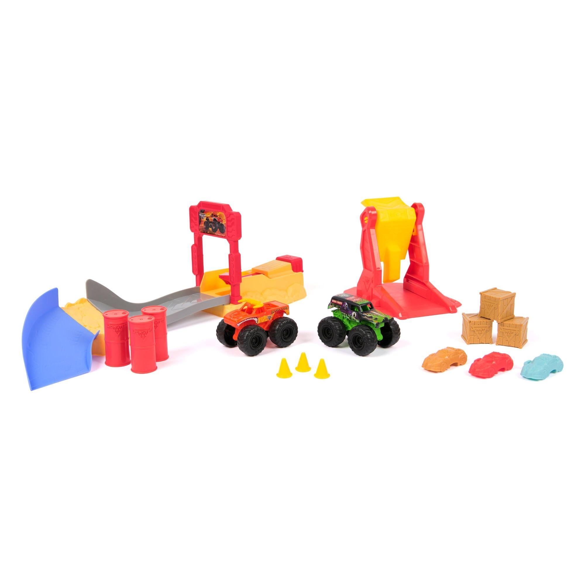 Set El Toro Loco y Grave Digger Launcher Monster Jam -4
