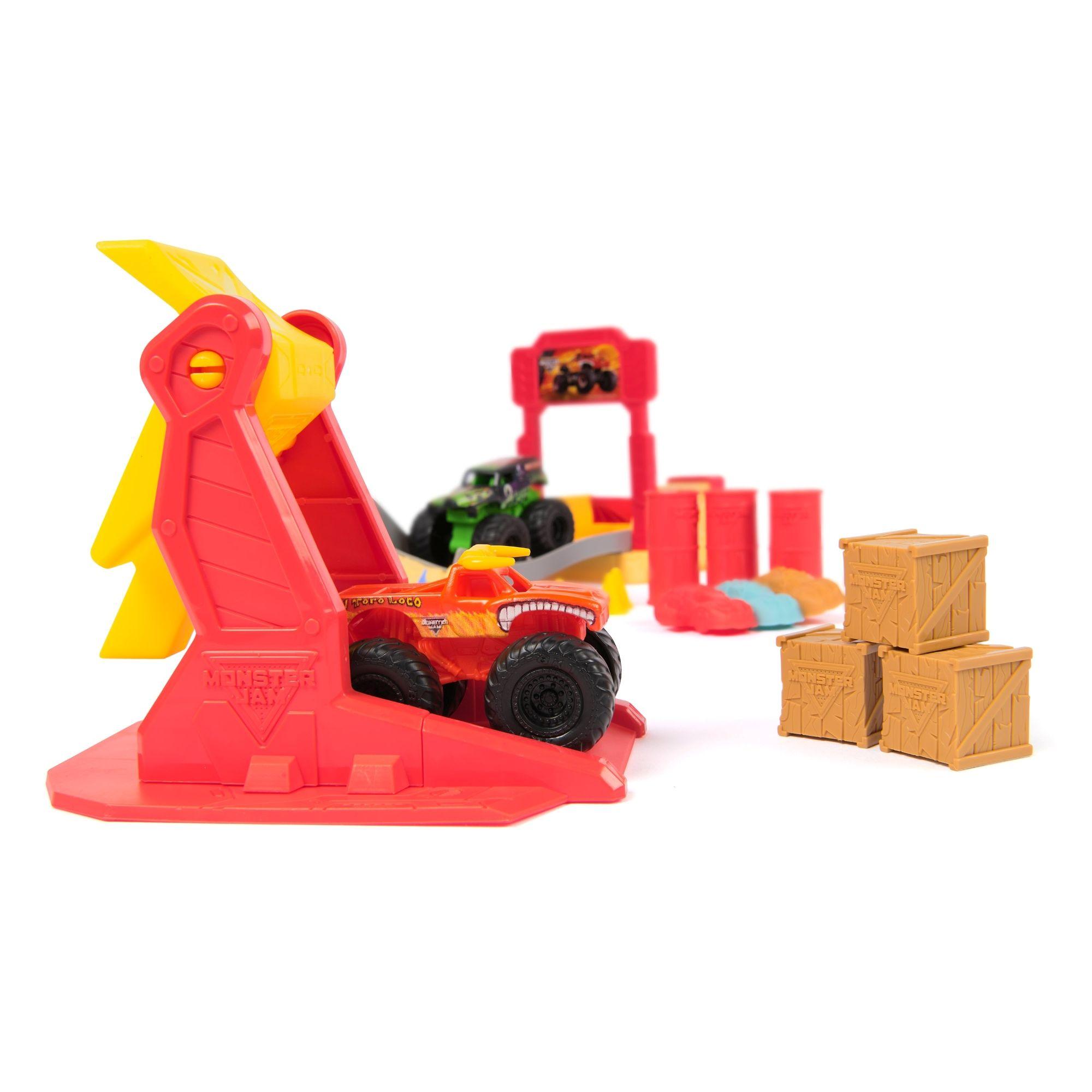 Set El Toro Loco y Grave Digger Launcher Monster Jam -5