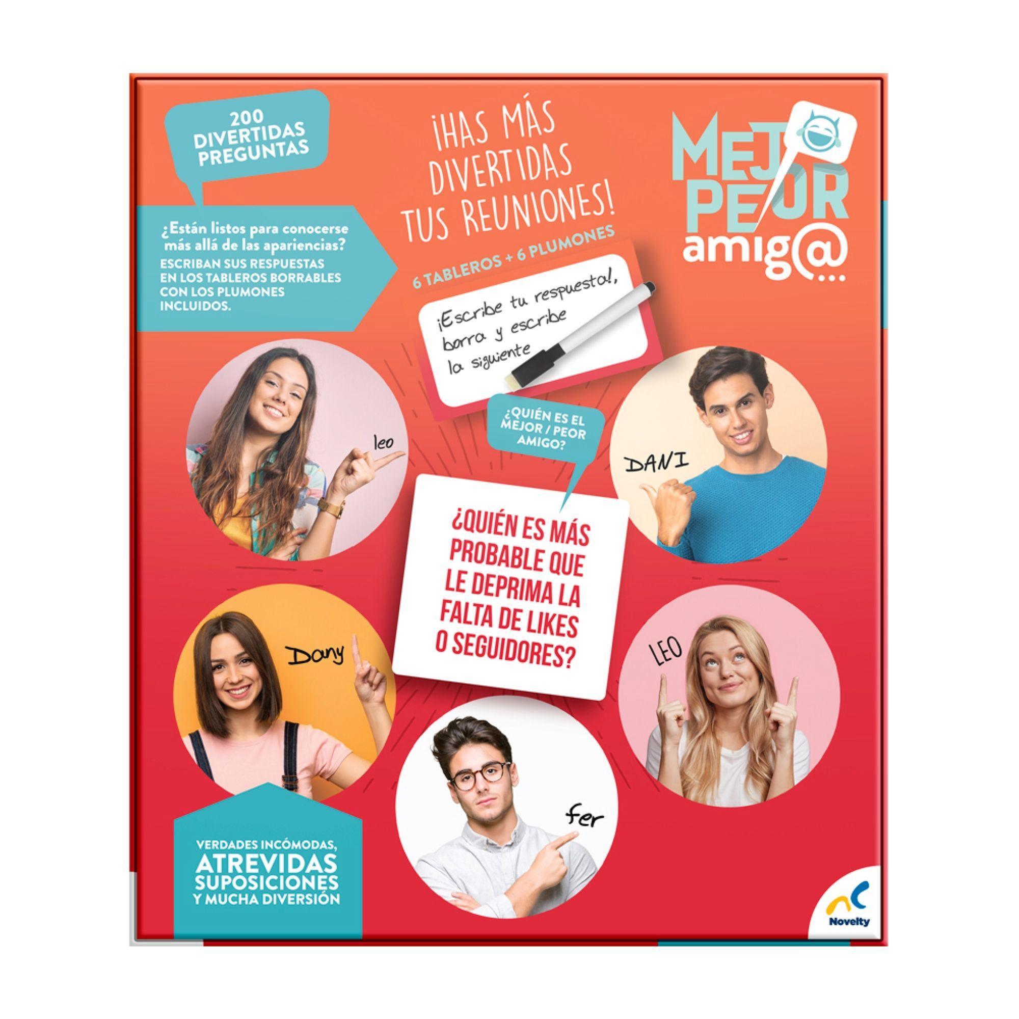 Juego De Cartas Mejor Peor Amigo Novelty-4