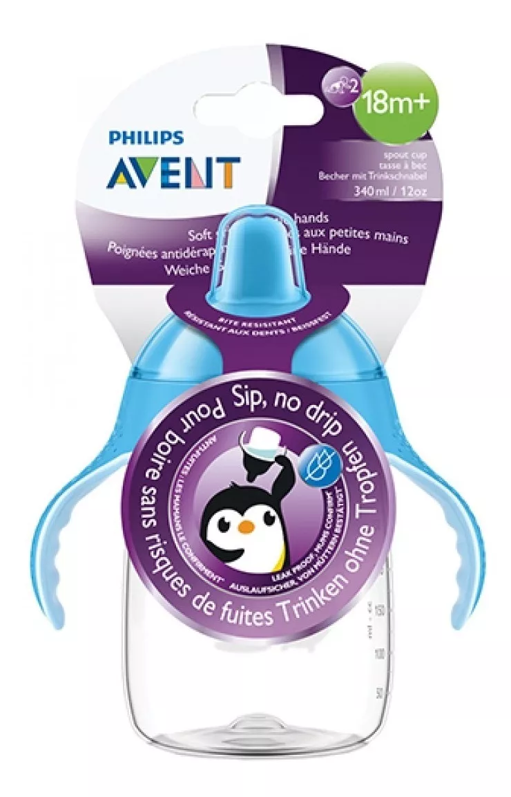 Vaso Antiderrame Avent Philips 340 Ml Boquilla Premium-0