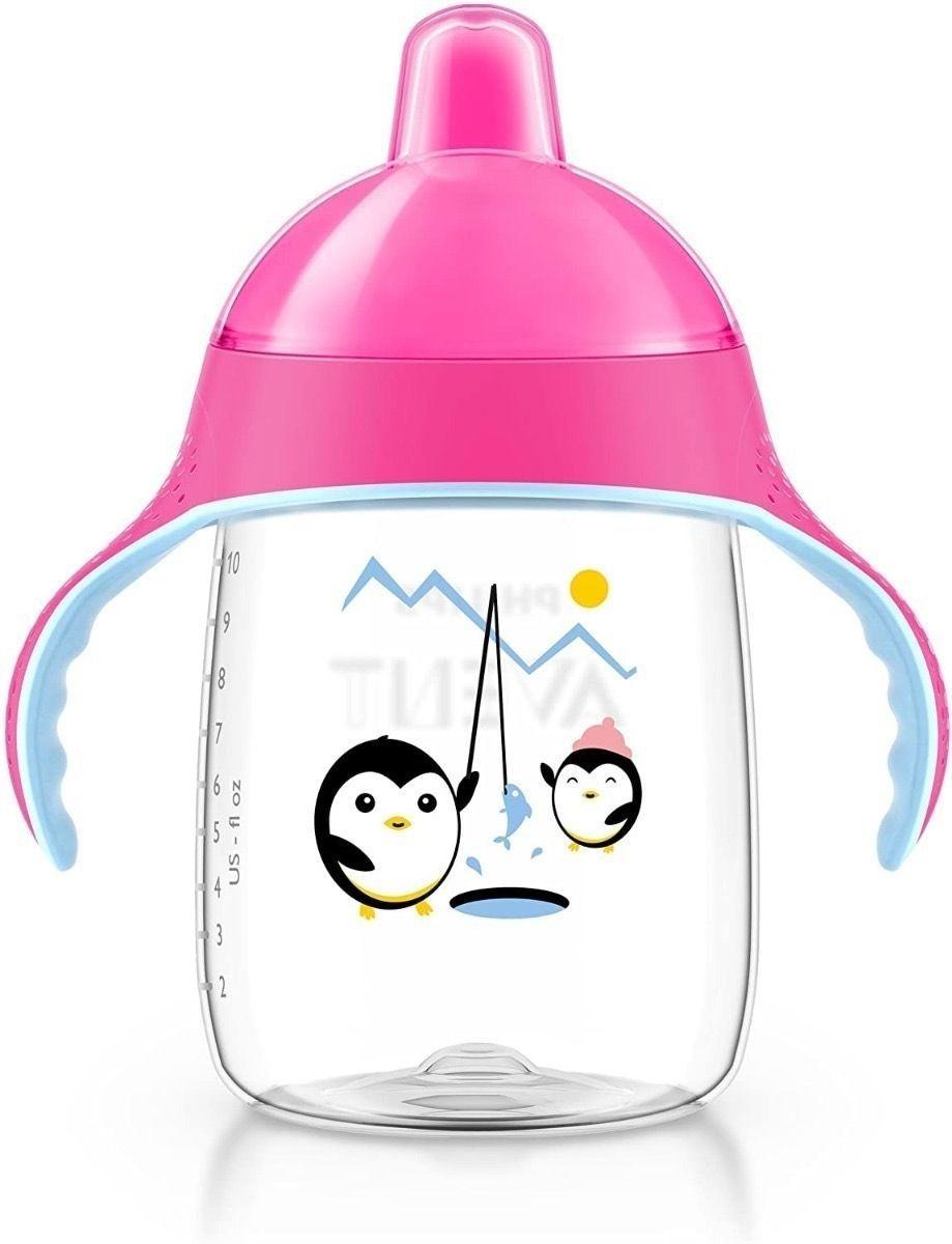 Vaso Avent antiderrame 340 ml Rosado -0