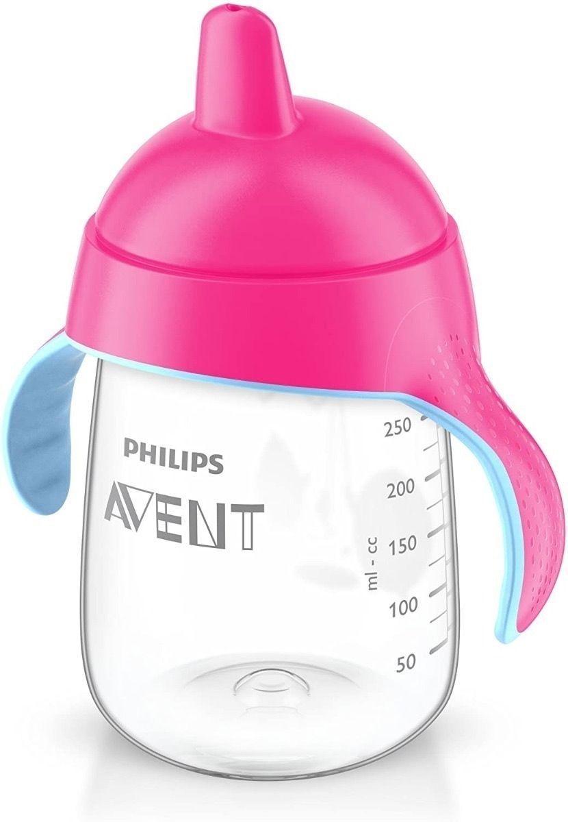 Vaso Avent antiderrame 340 ml Rosado -2