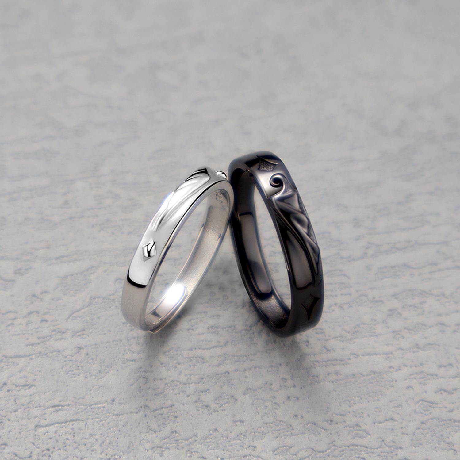 Anillos Plata 925 Ilusion Ajustable Parejas Angel Demonio-4