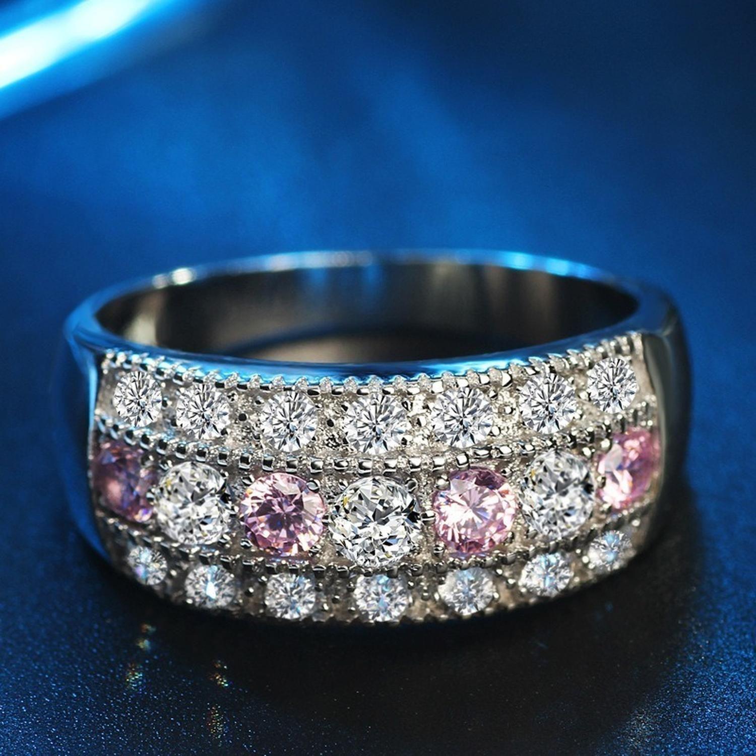 Anillo Plata 925 Domo Brillantes Joyas De Plata Mujer-2