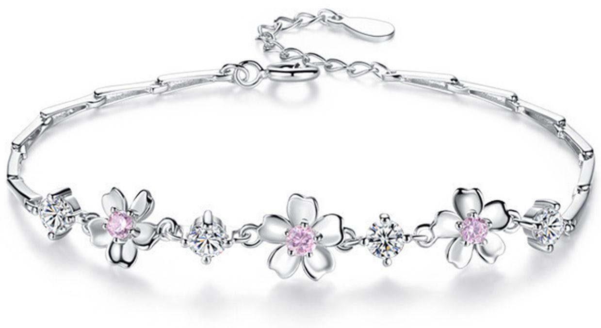 Pulsera Plata 925 Flores De Cerezo Mujer Regalo Joyas-7