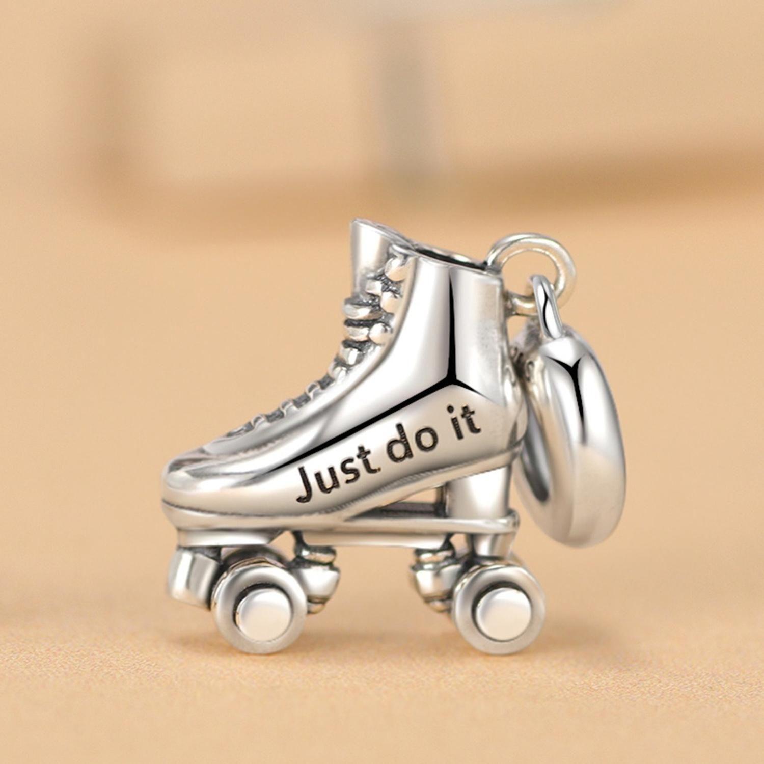 Charm Plata De Ley 925 Patines Just Do It Compatible Pandora-1