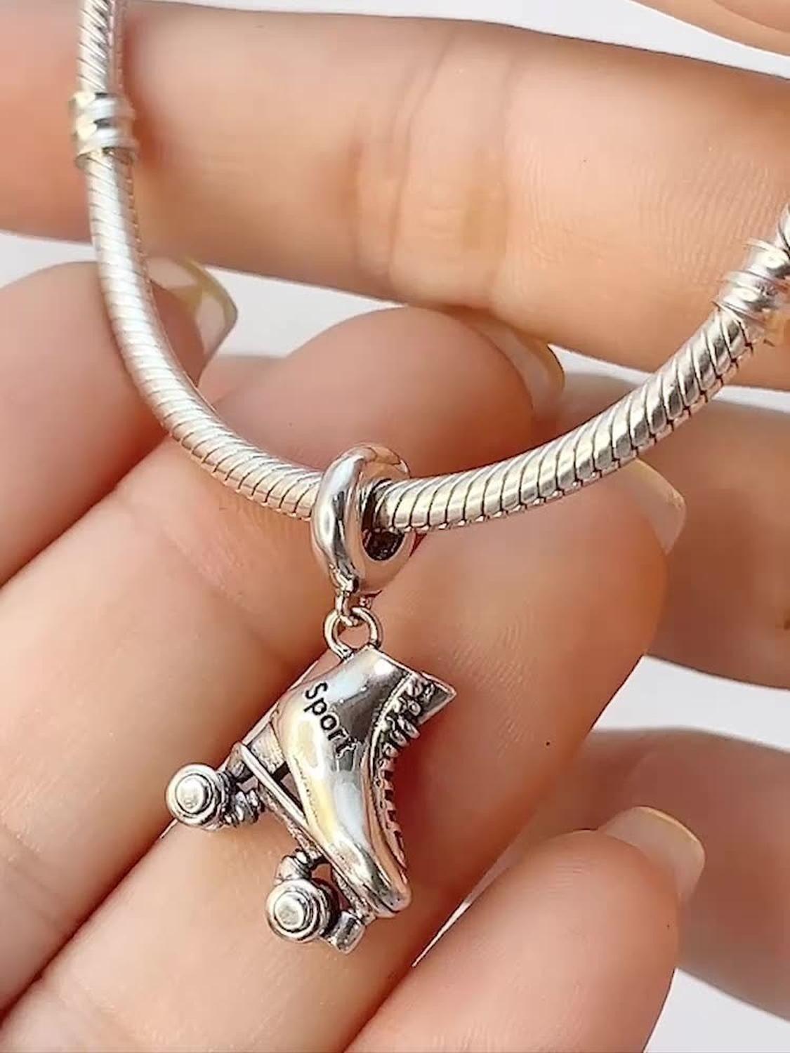 Charm Plata De Ley 925 Patines Just Do It Compatible Pandora-2