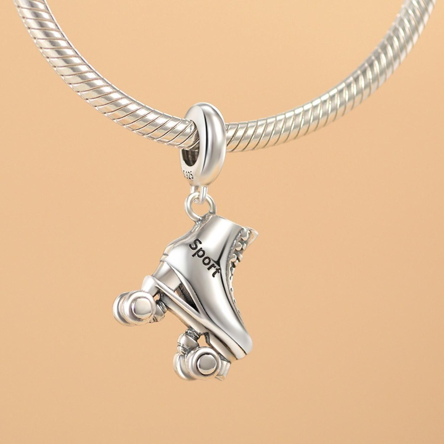 Charm Plata De Ley 925 Patines Just Do It Compatible Pandora-4
