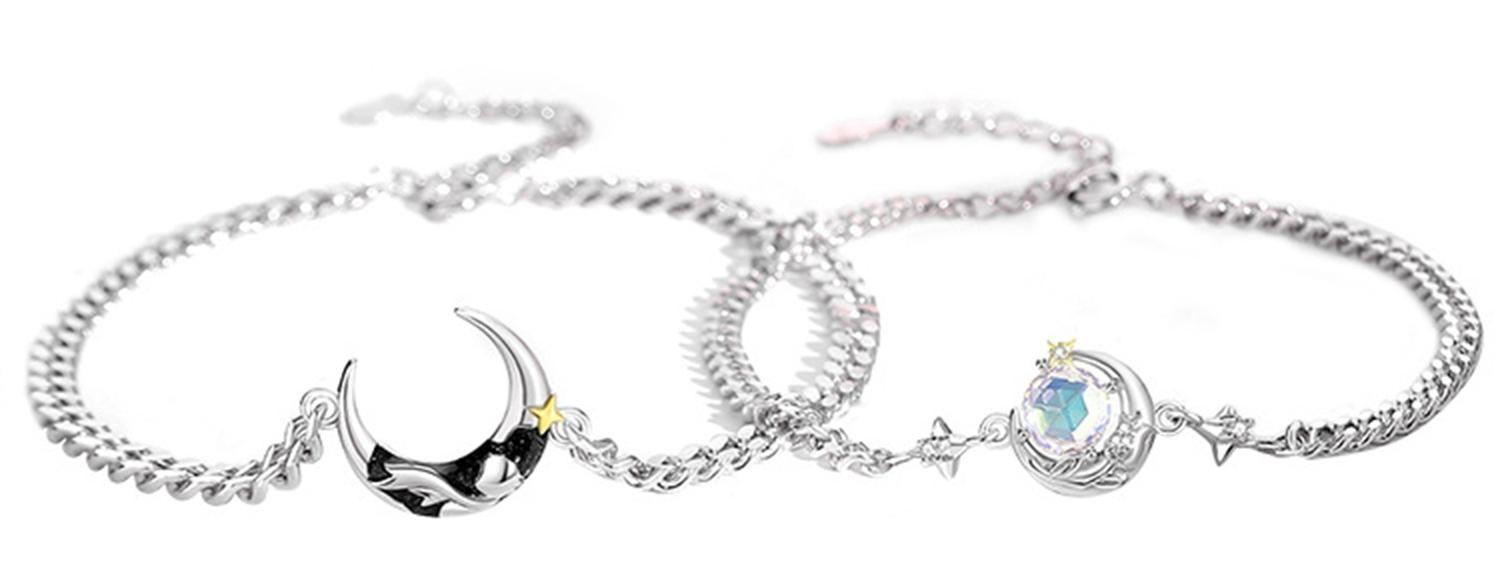 Pulseras Parejas Plata 925 Parejas Rosa Principito Rosa Par-0