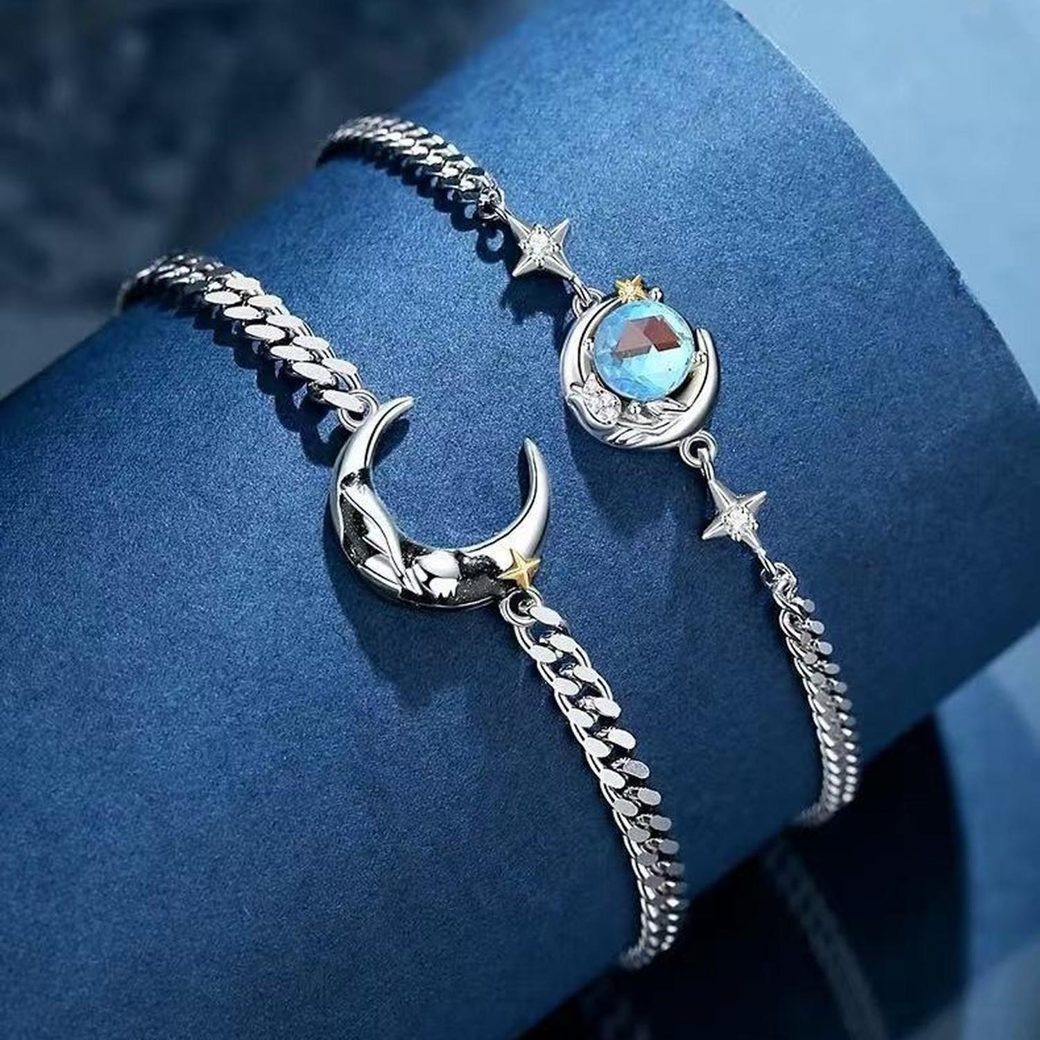 Pulseras Parejas Plata 925 Parejas Rosa Principito Rosa Par-1