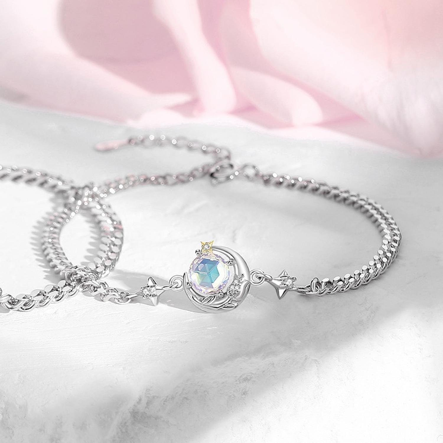 Pulseras Parejas Plata 925 Parejas Rosa Principito Rosa Par-4