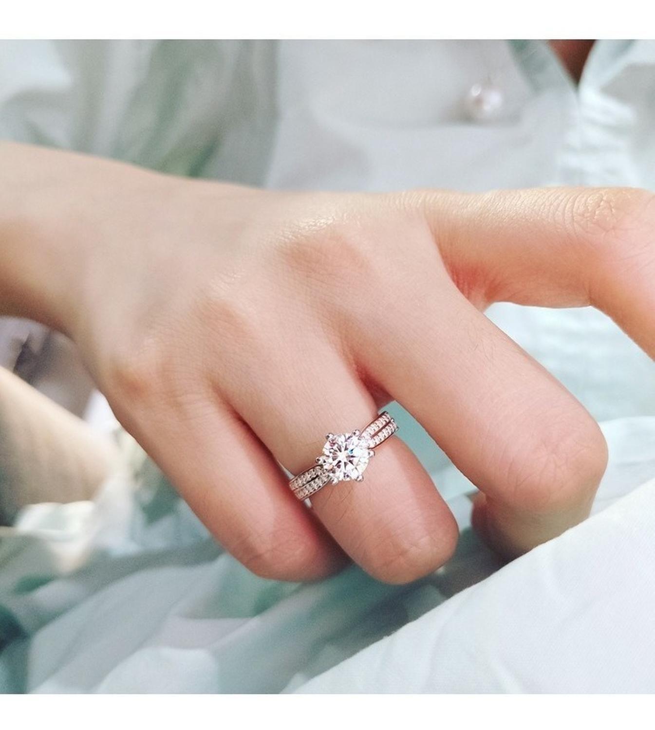 Anillo Plata Fina 925 Piedra Moissanita Mujer Regalo Joyas-1