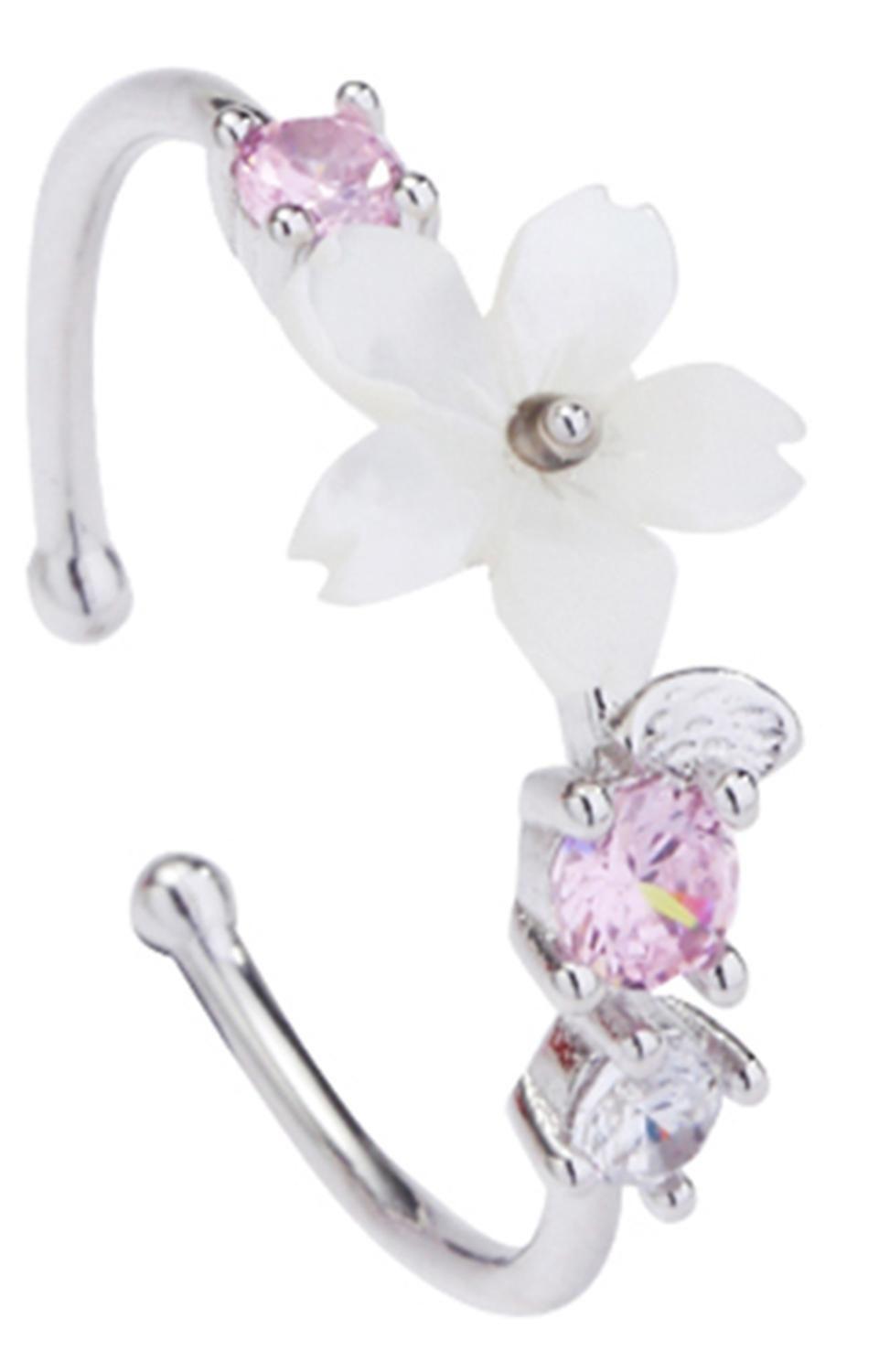 Anillo Plata 925 Flor Cerezo Cherry Blossom Mujer Regalo-0