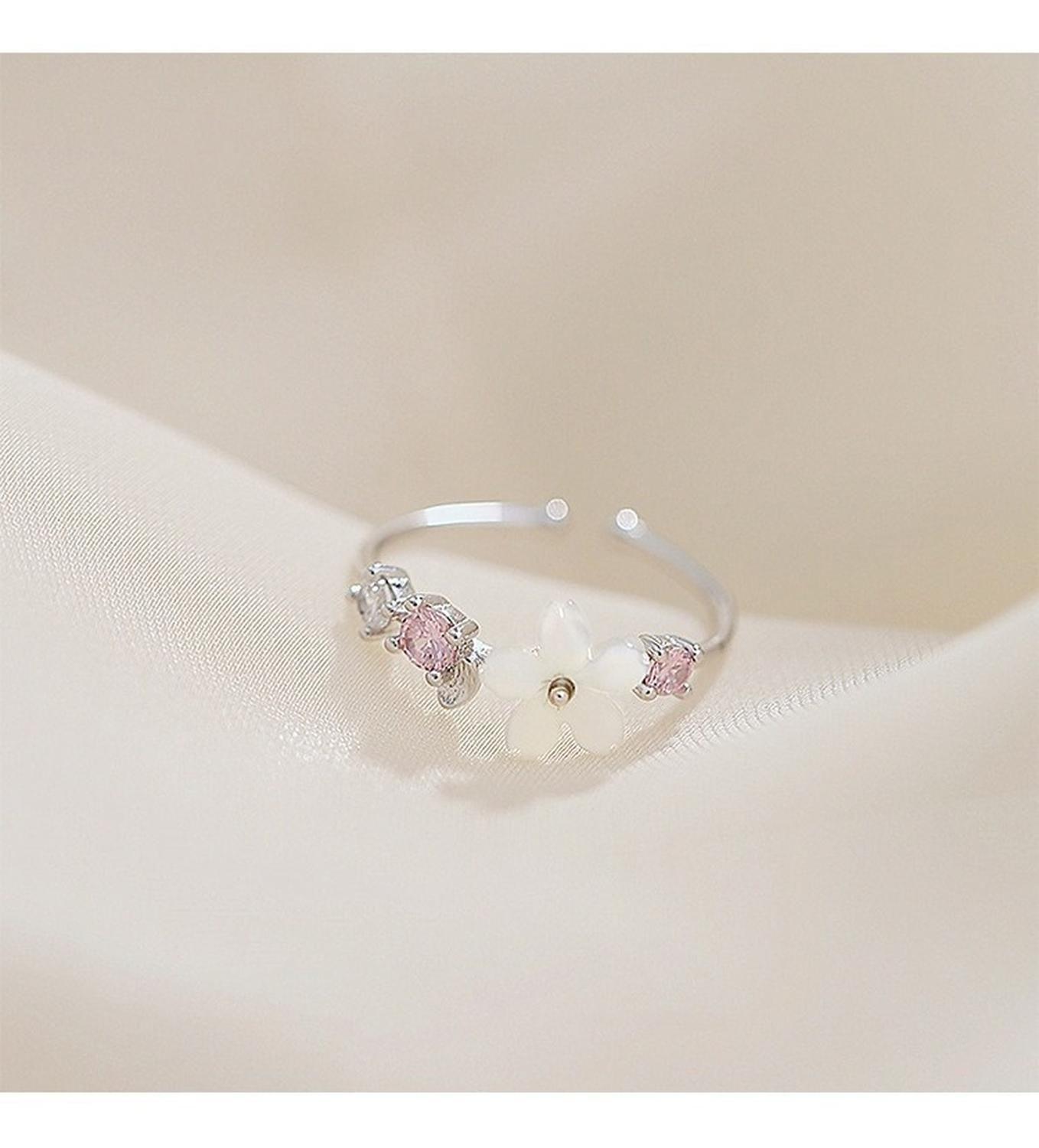 Anillo Plata 925 Flor Cerezo Cherry Blossom Mujer Regalo-5