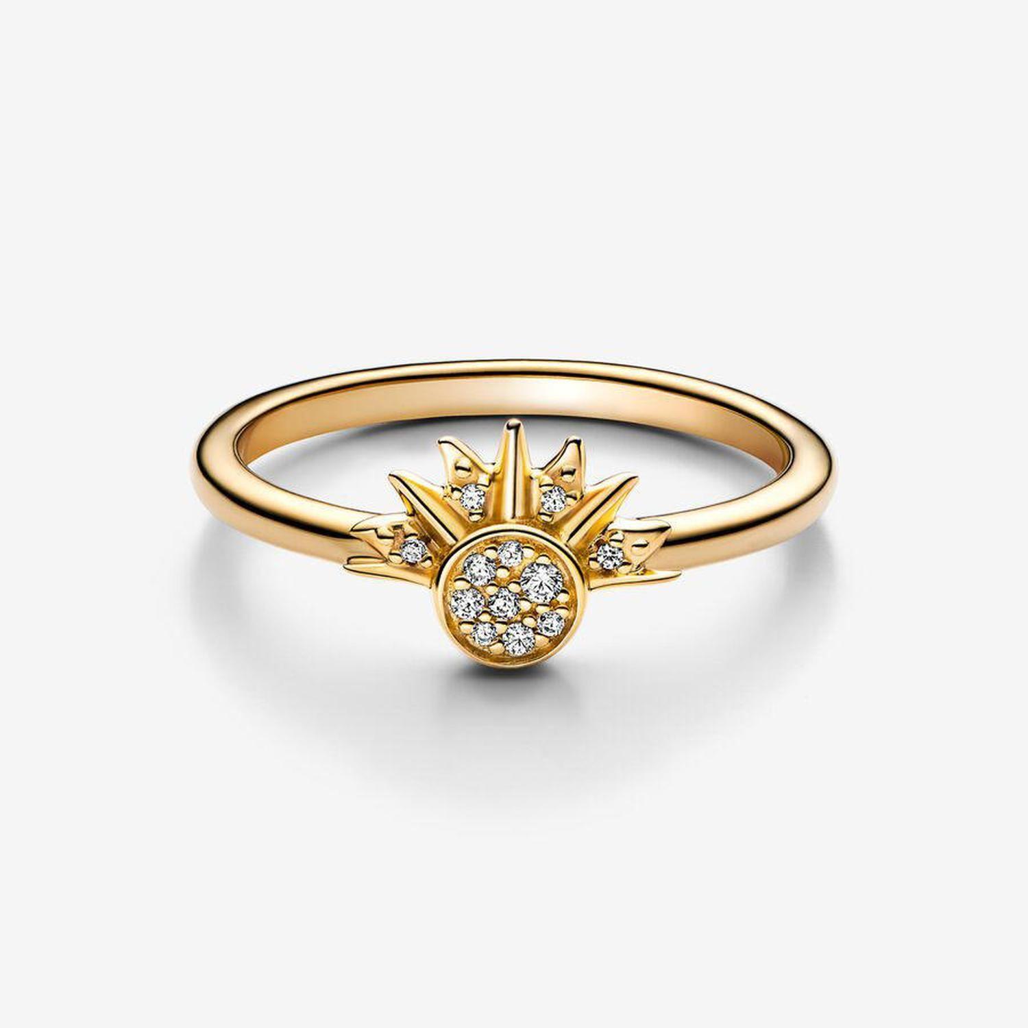 Anillo Parejas Compromiso Sol y Luna Ilusiones Ajustable Par-3