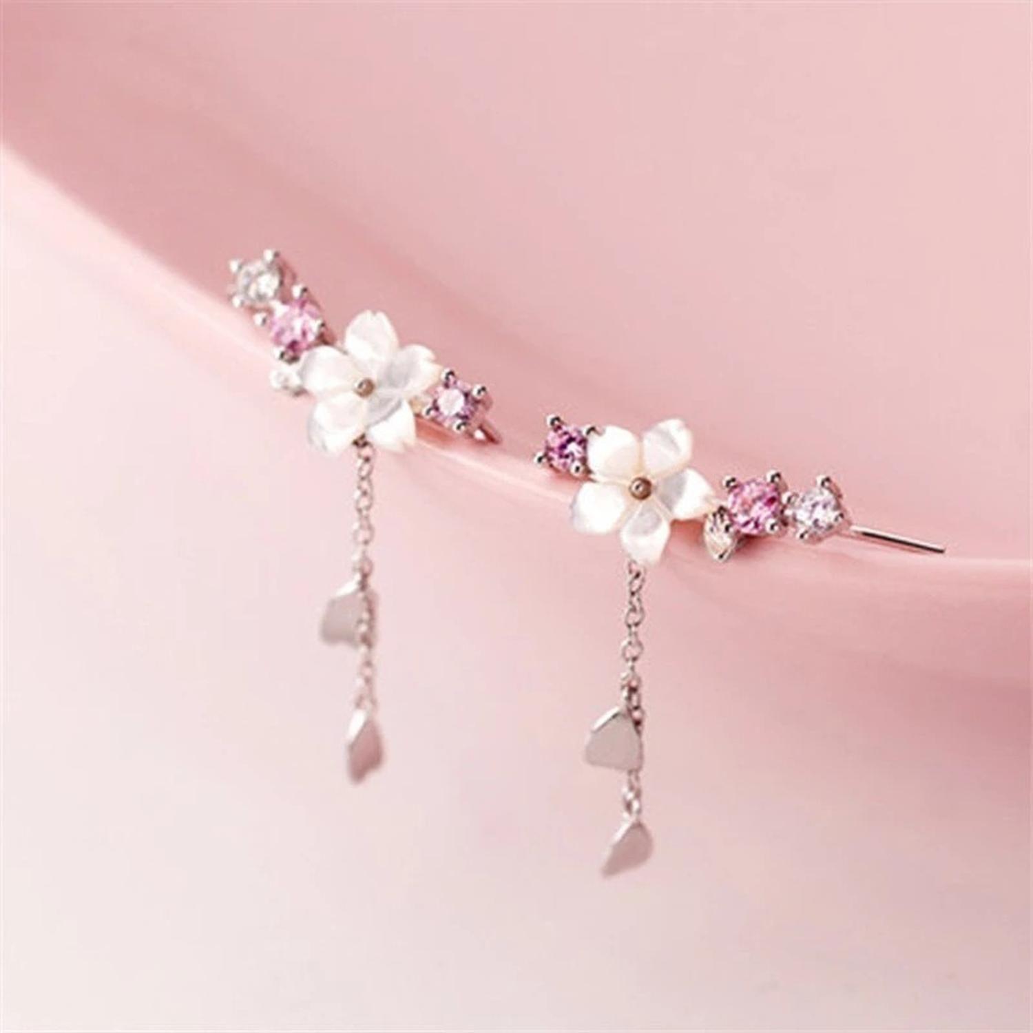 Conjunto Set Plata 925 Flor Cerezo Cherry Blossom Joya Amor-6