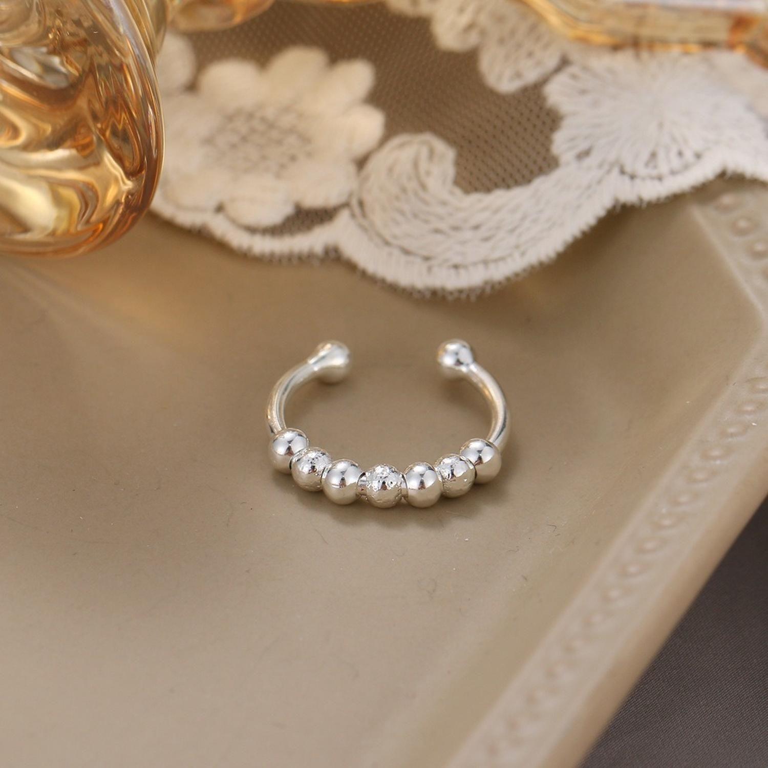Anillo Plata 925 Antiestres Giratorio Ansiedad Smile Cuentas-4